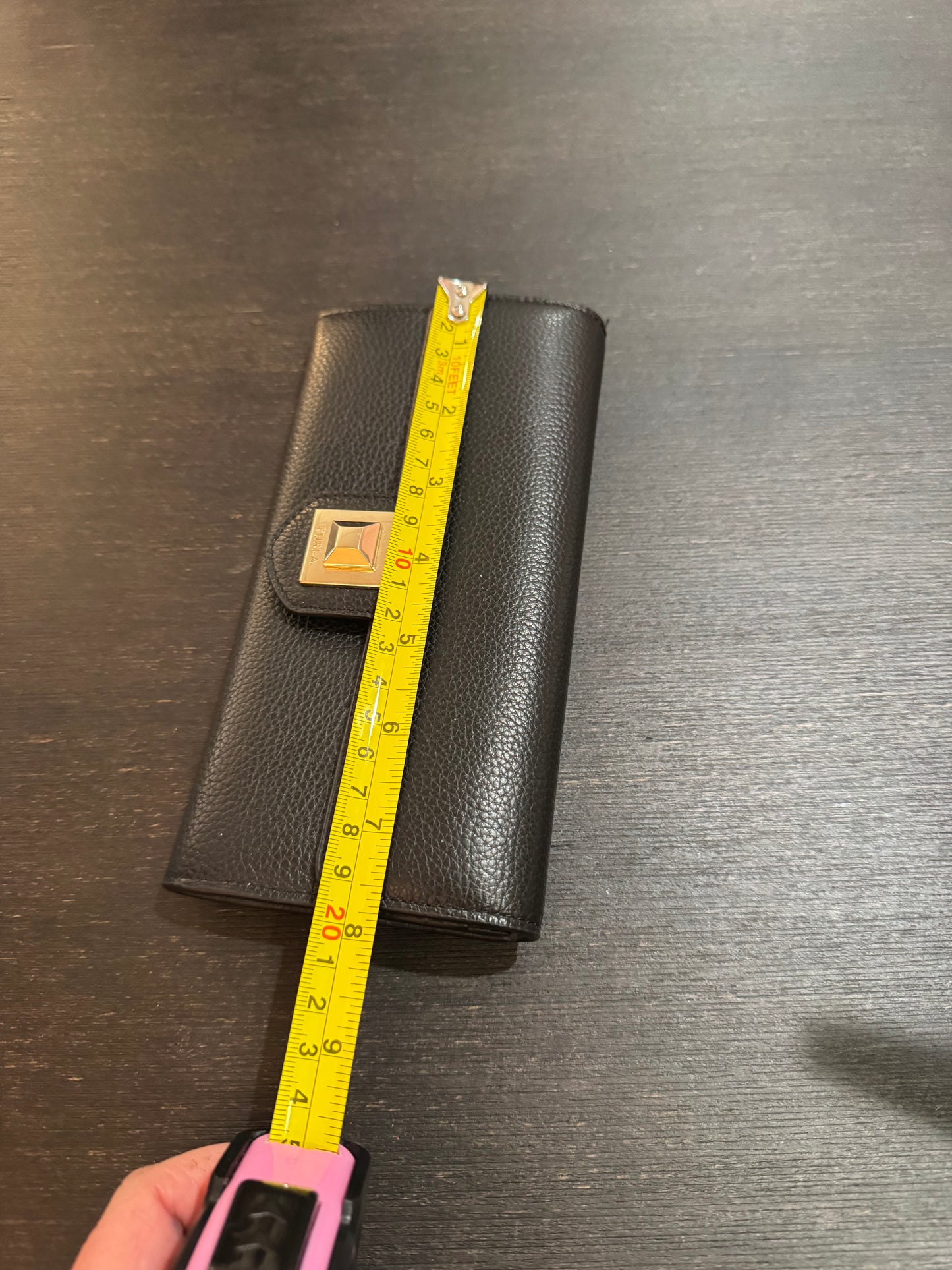 Furla black long wallet