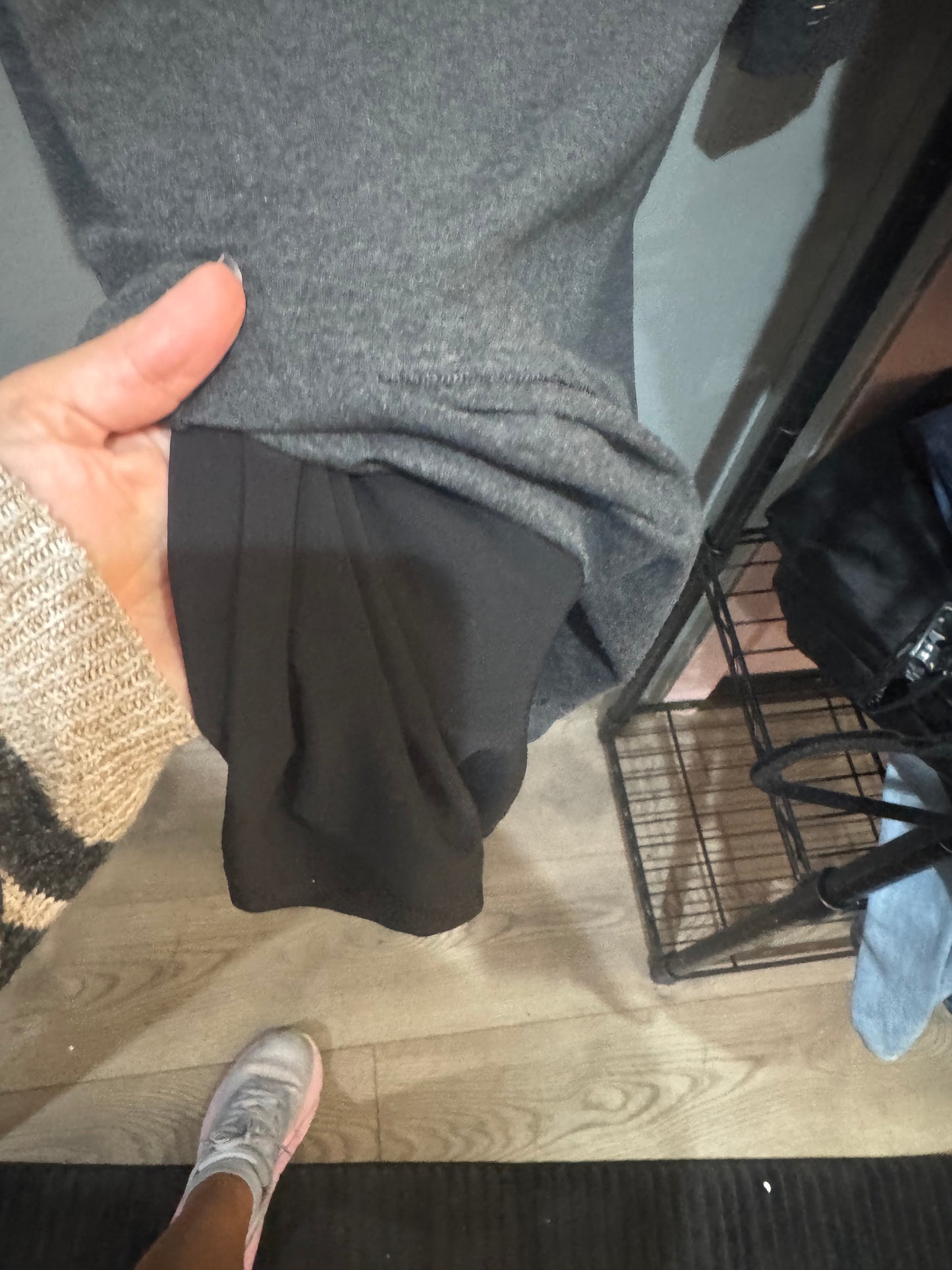 Cache Brand Dress - Gray with Gold Accent - Size Medium