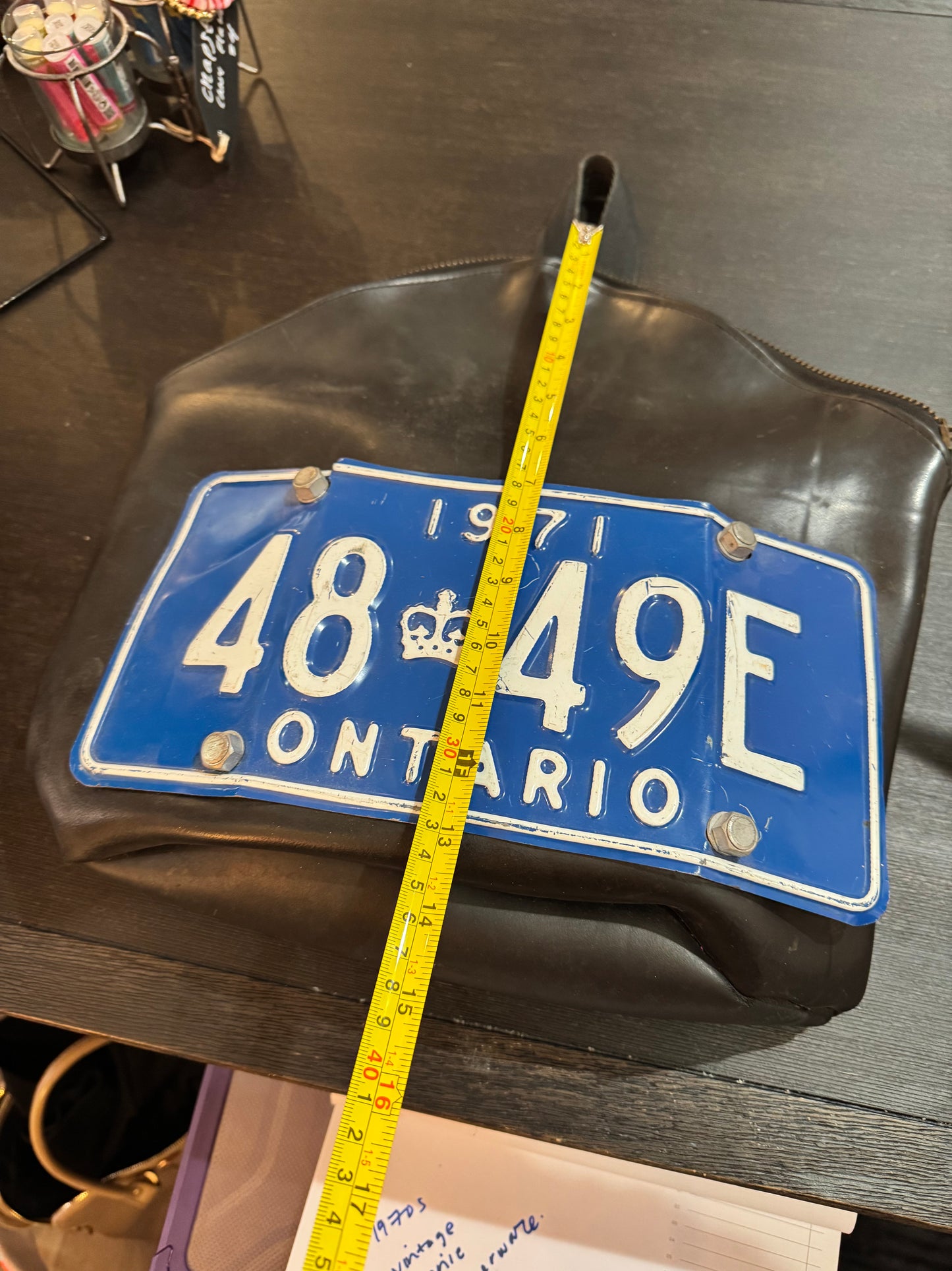 Unique rare license plate bookbag