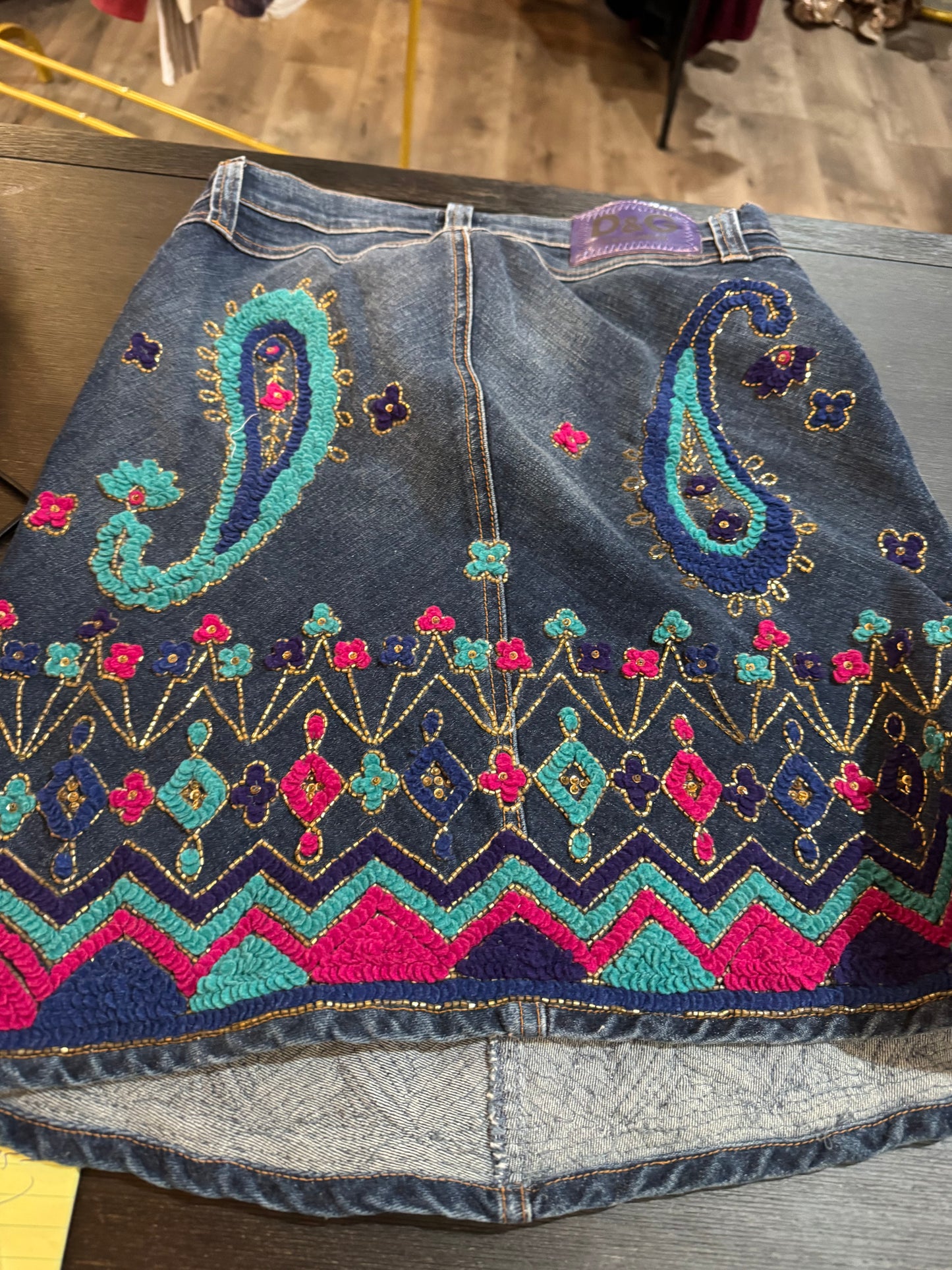 Dolce & Gabbana Vintage Denim Pencil Skirt