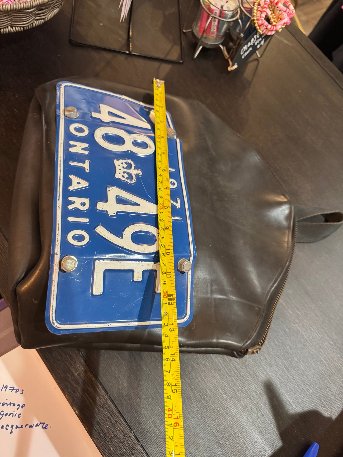 Unique rare license plate bookbag