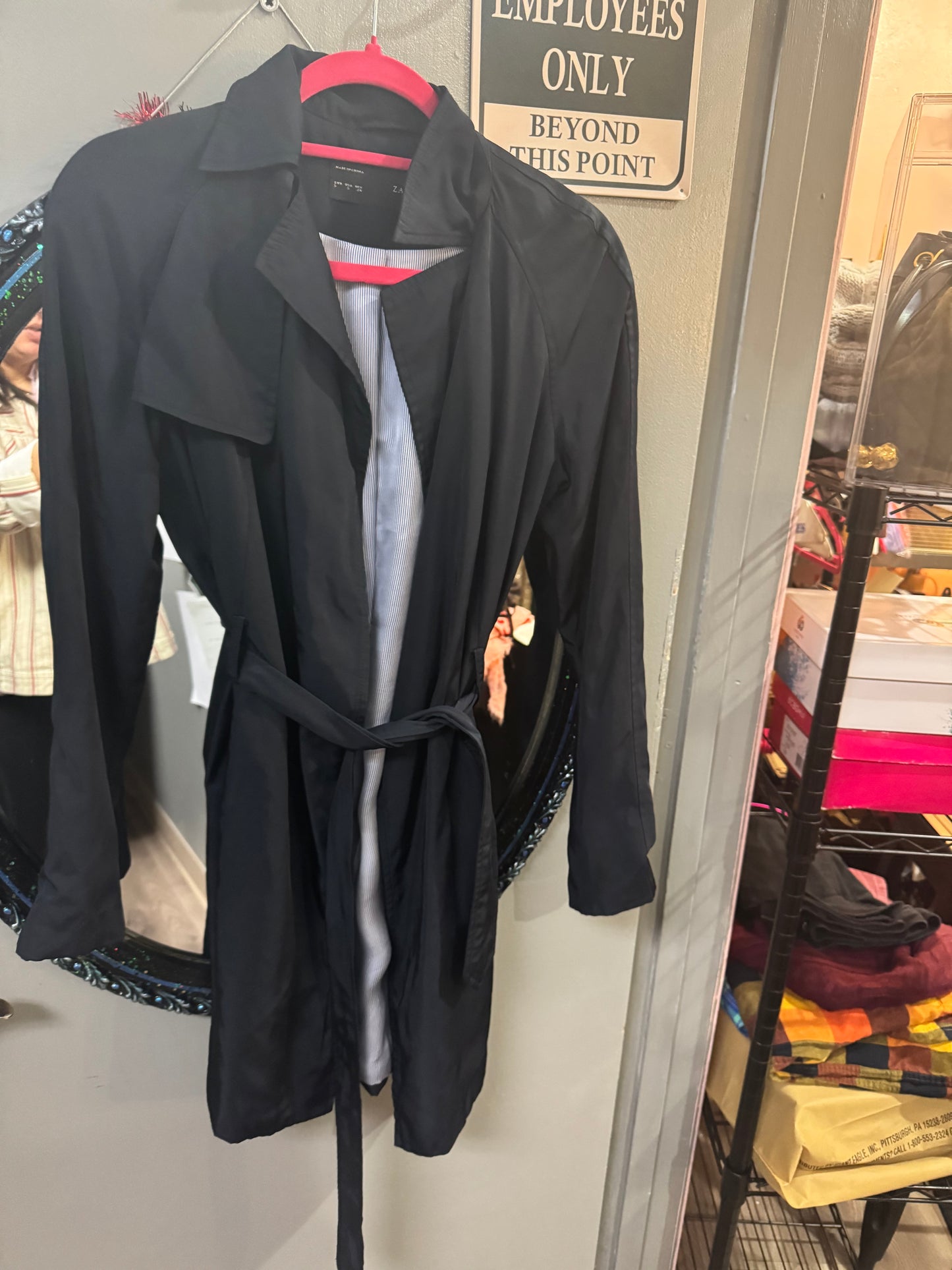 Zara Basic Navy Blue Jacket - Size Small