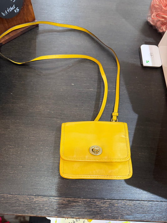 Vintage Yellow Color COACH Crossbody