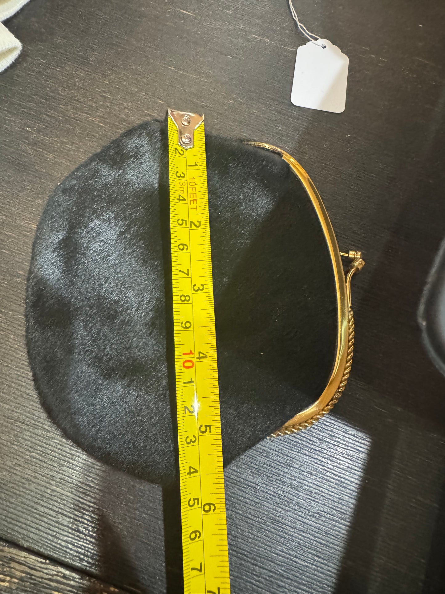 Beautiful Vintage Black Faux Fur Change Purse