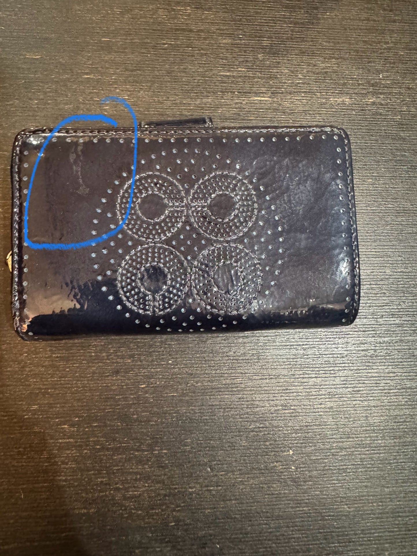 COACH Navy Blue Wallet - PreLoved