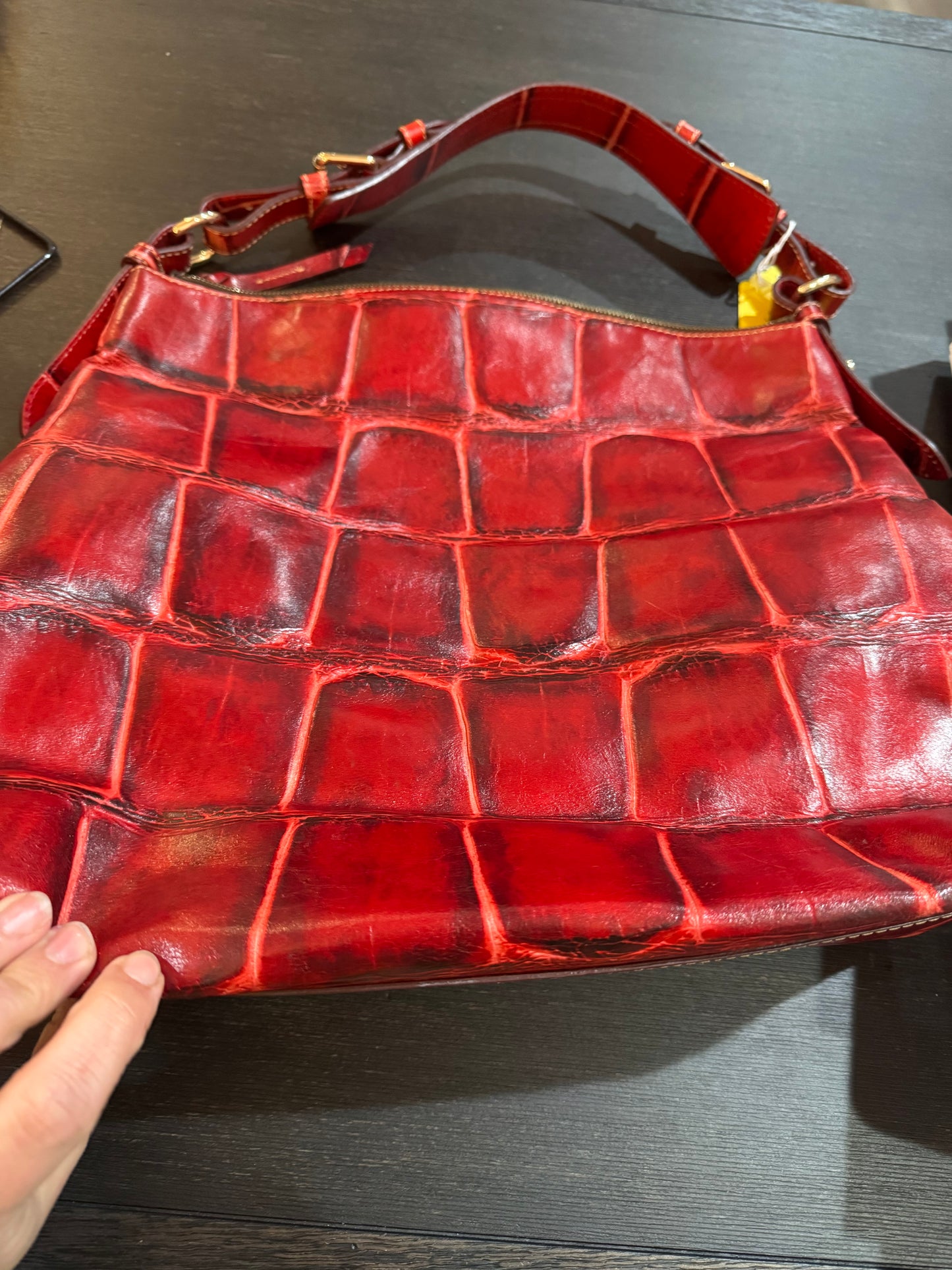 Dooney & Burke red hobo bag