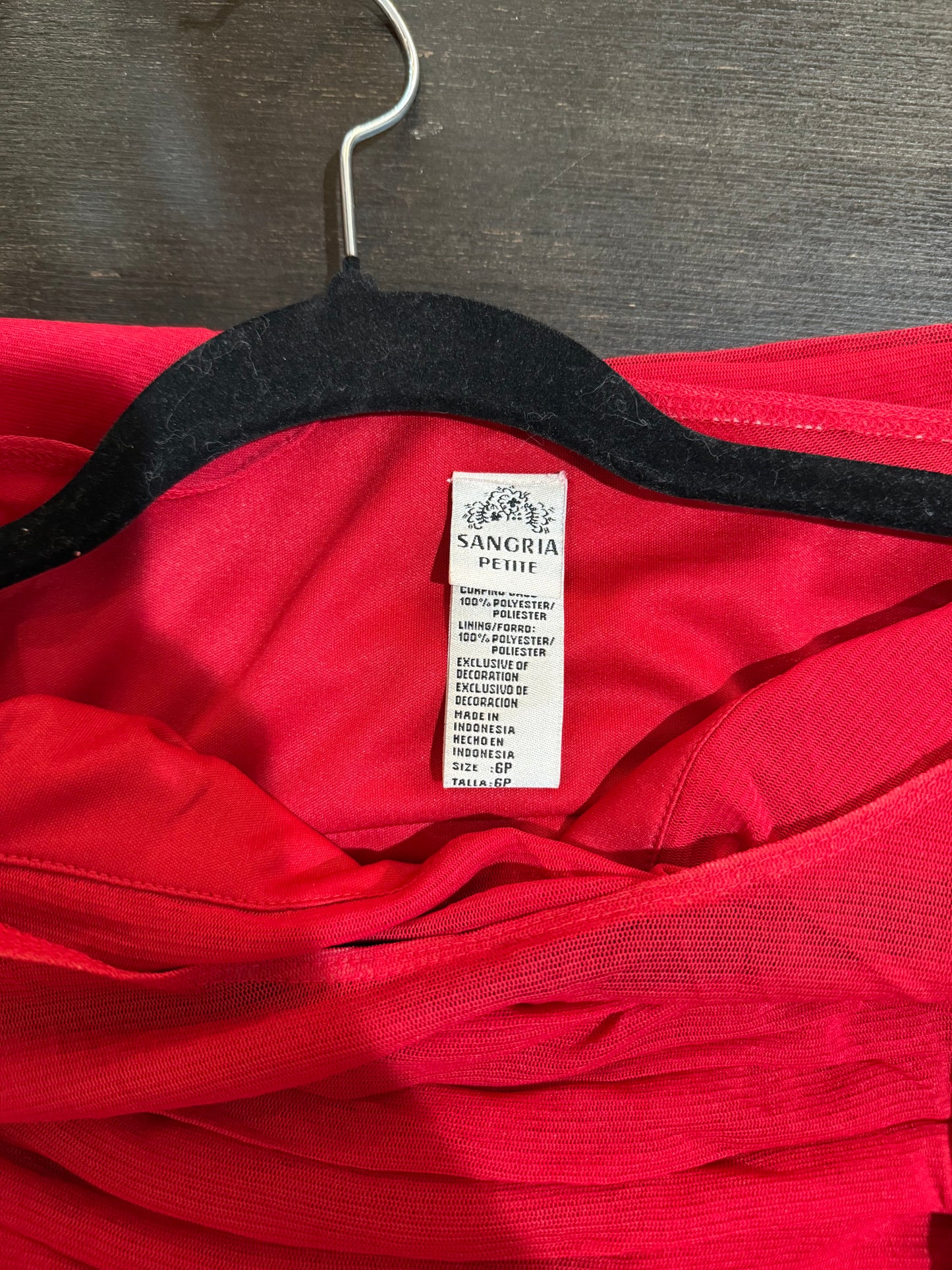 Red Sleeveless Dress - Size 6P