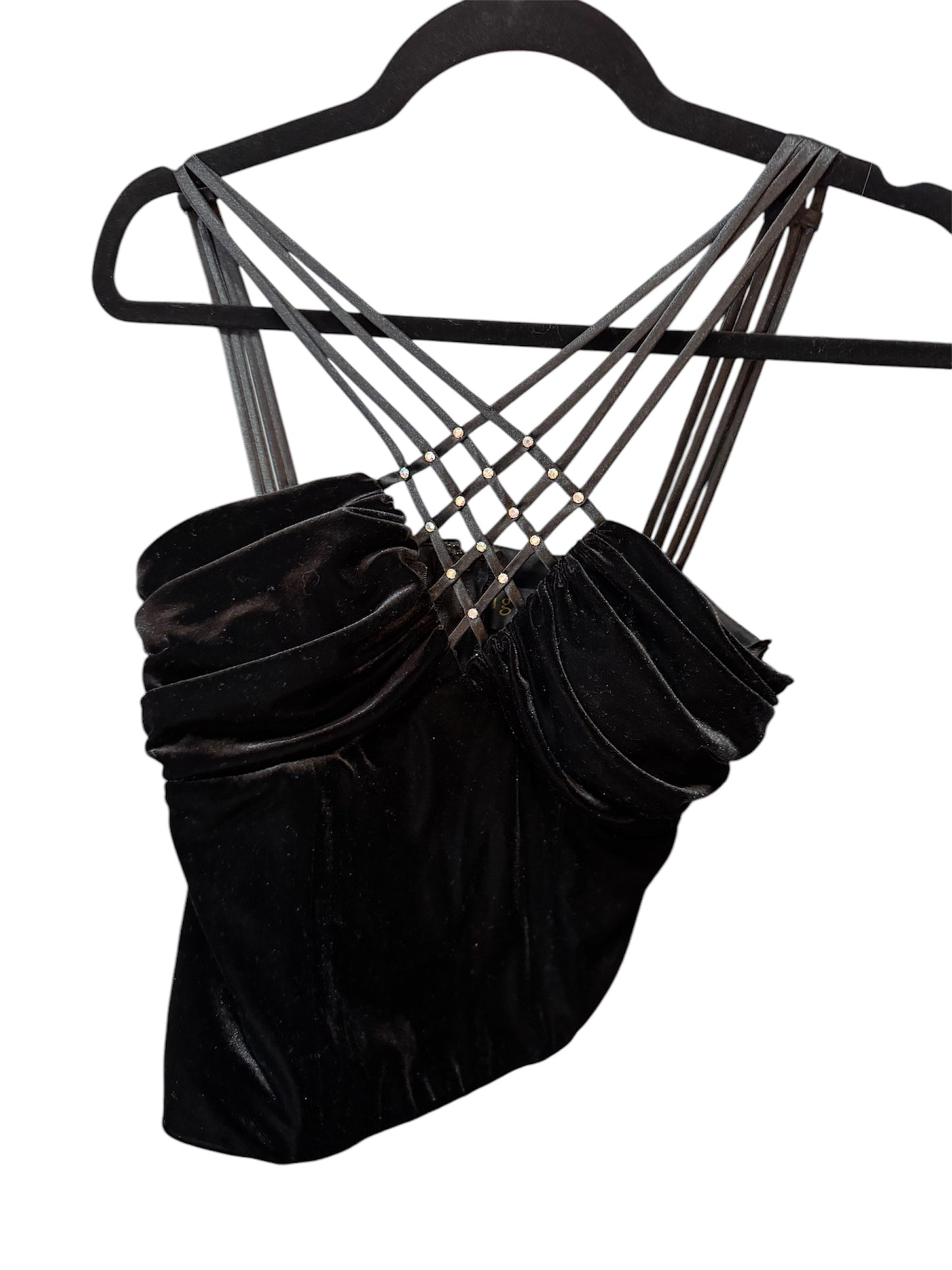 Ignite Evenings beautiful black spaghetti strap tank top