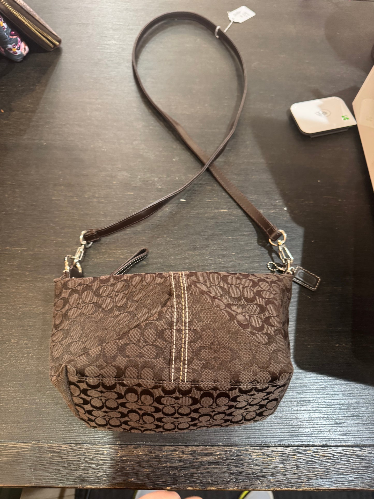 Coach Authentic Brown “Signature C” Small Crossbody