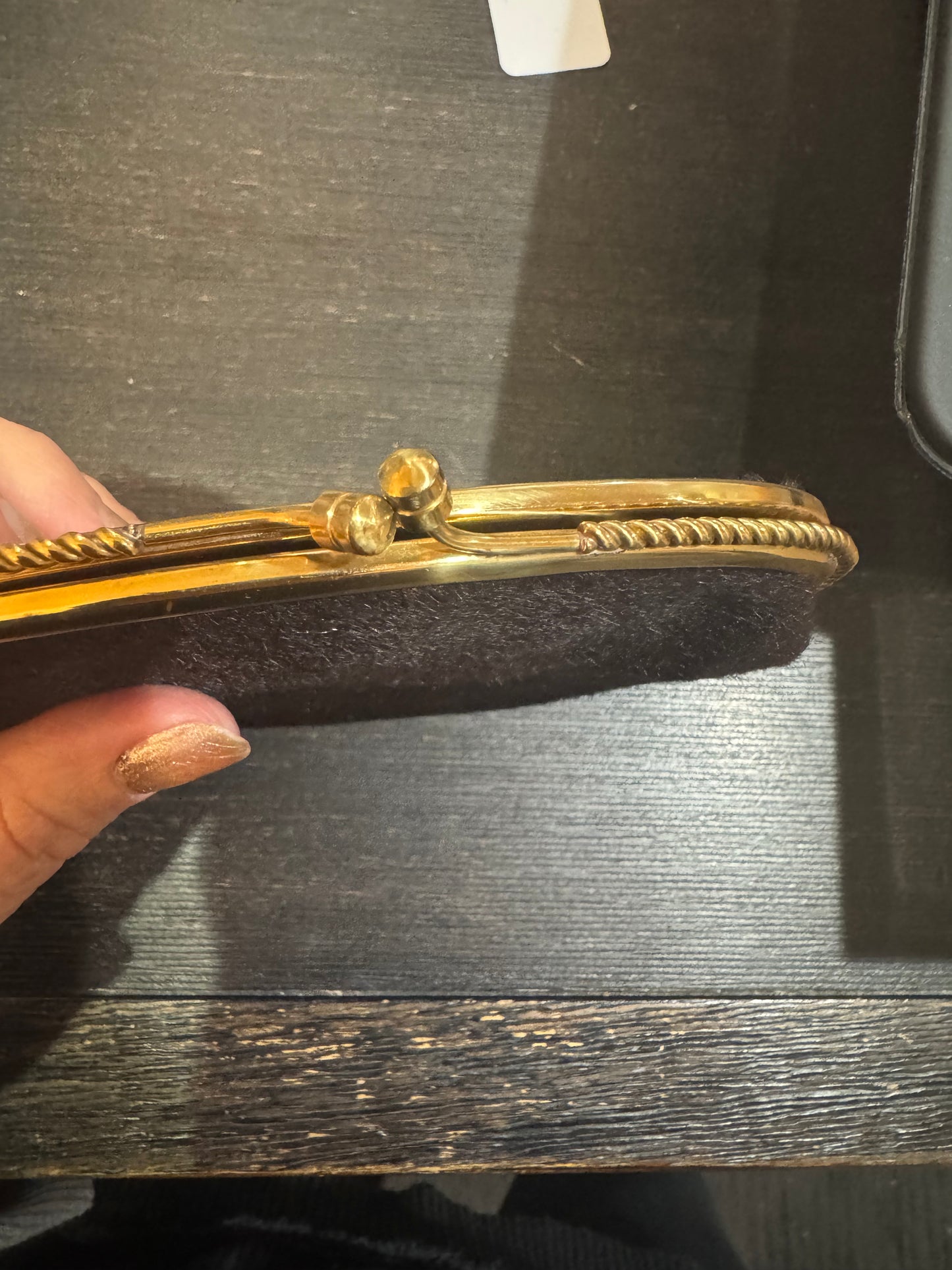 Beautiful Vintage Black Faux Fur Change Purse