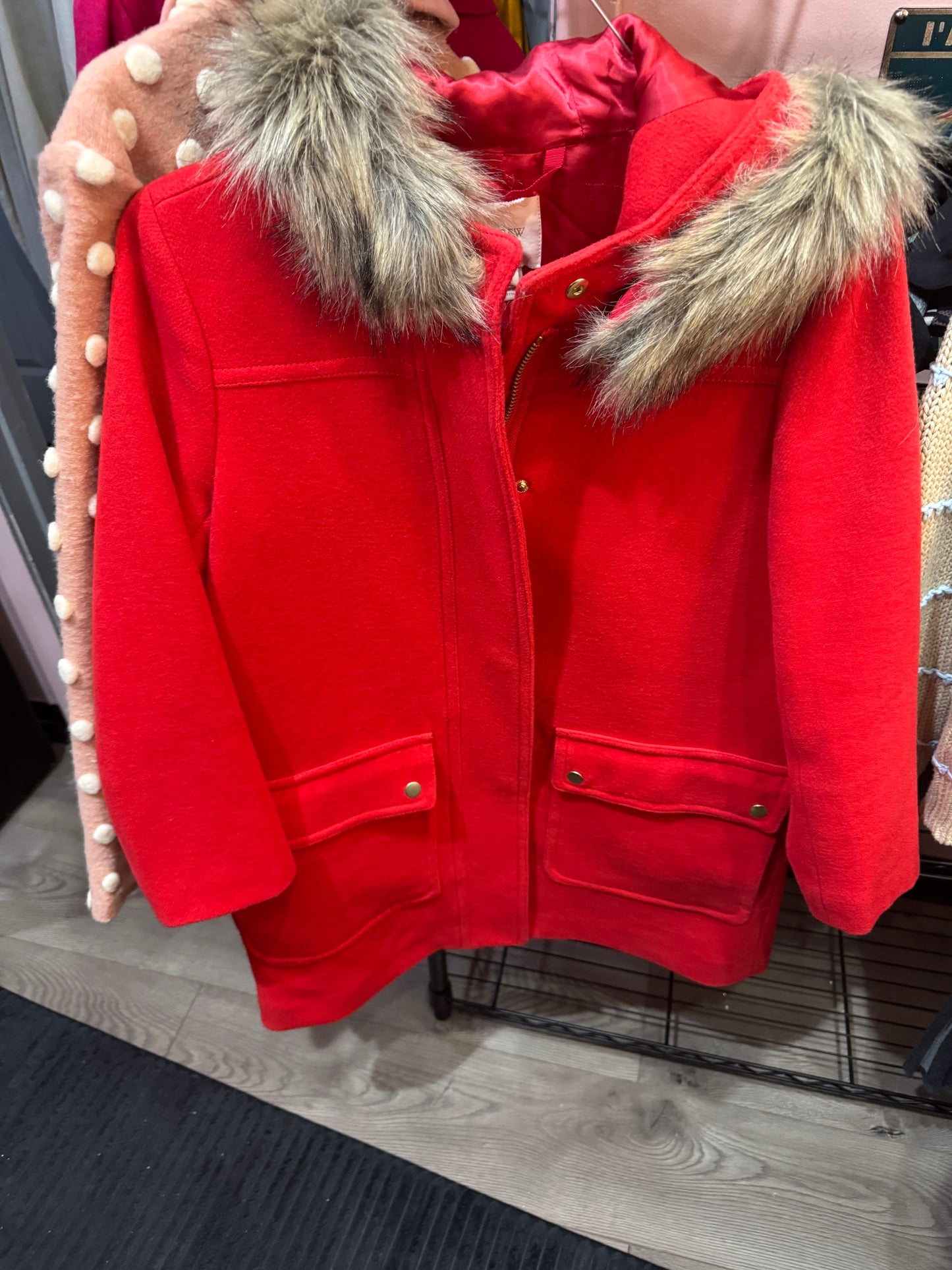 J. Crew Red Winter Jacket - Size 6