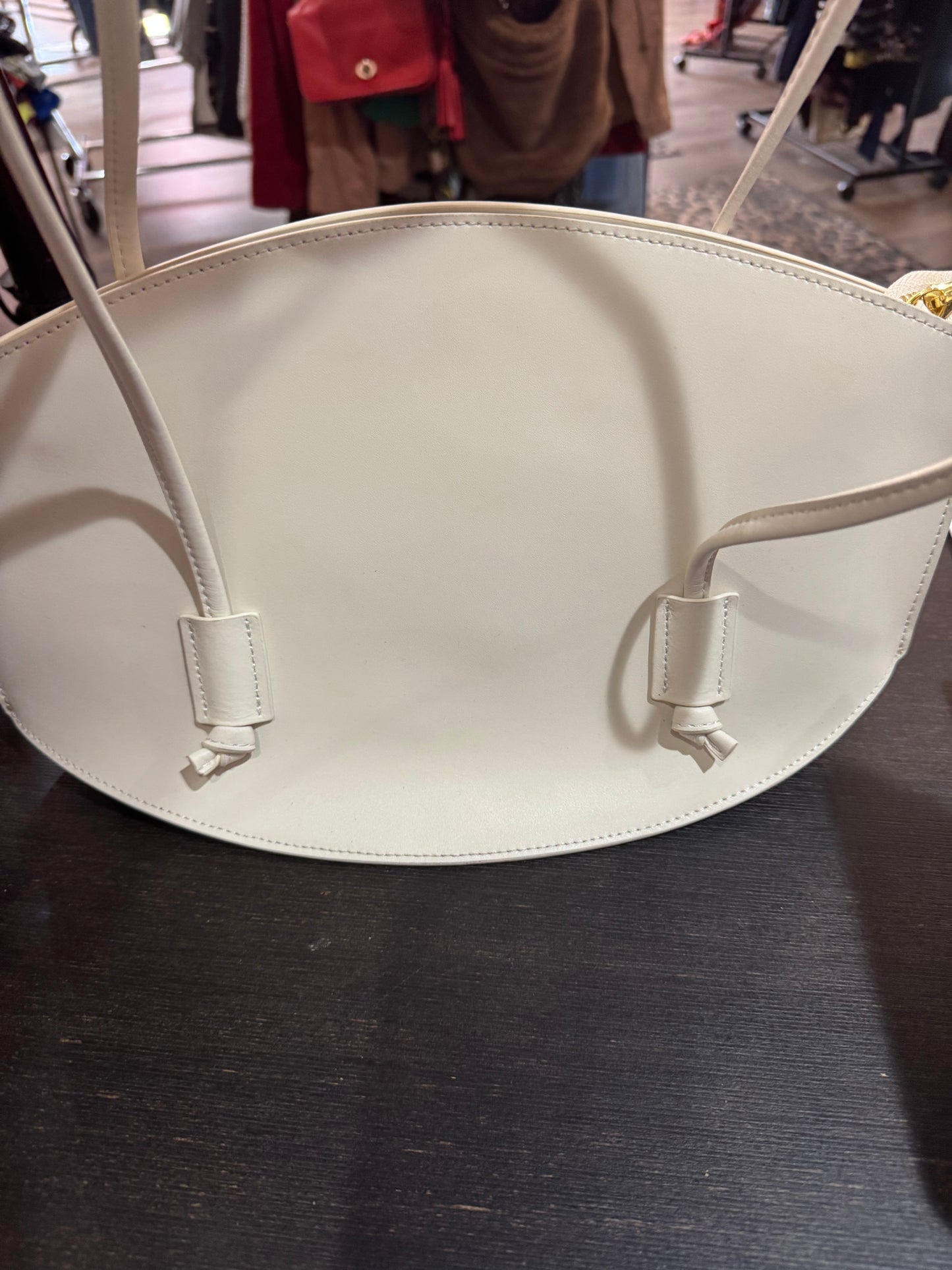 Cream/White Color Shoulder Bag