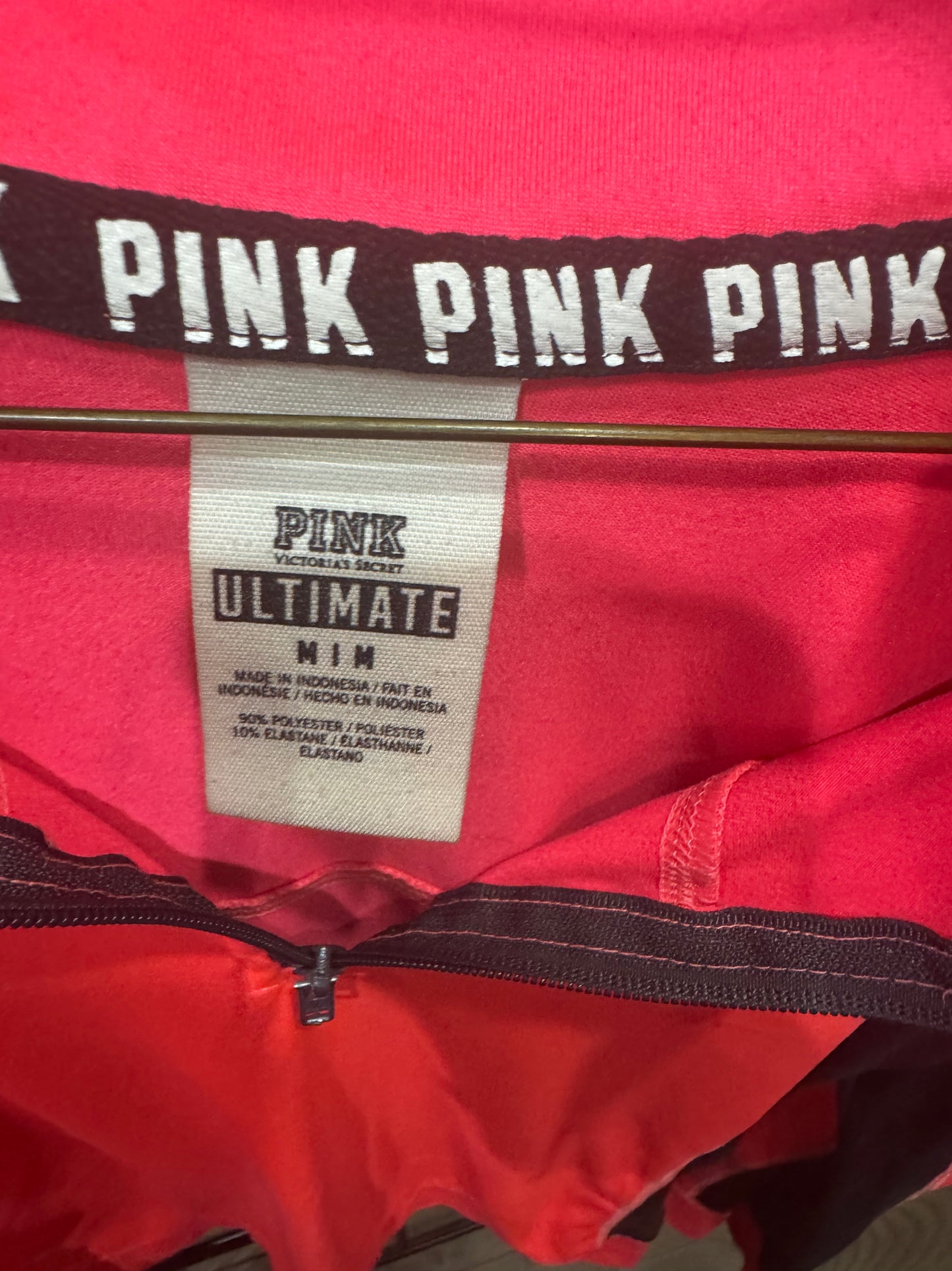 PINK Medium Half Zip Top