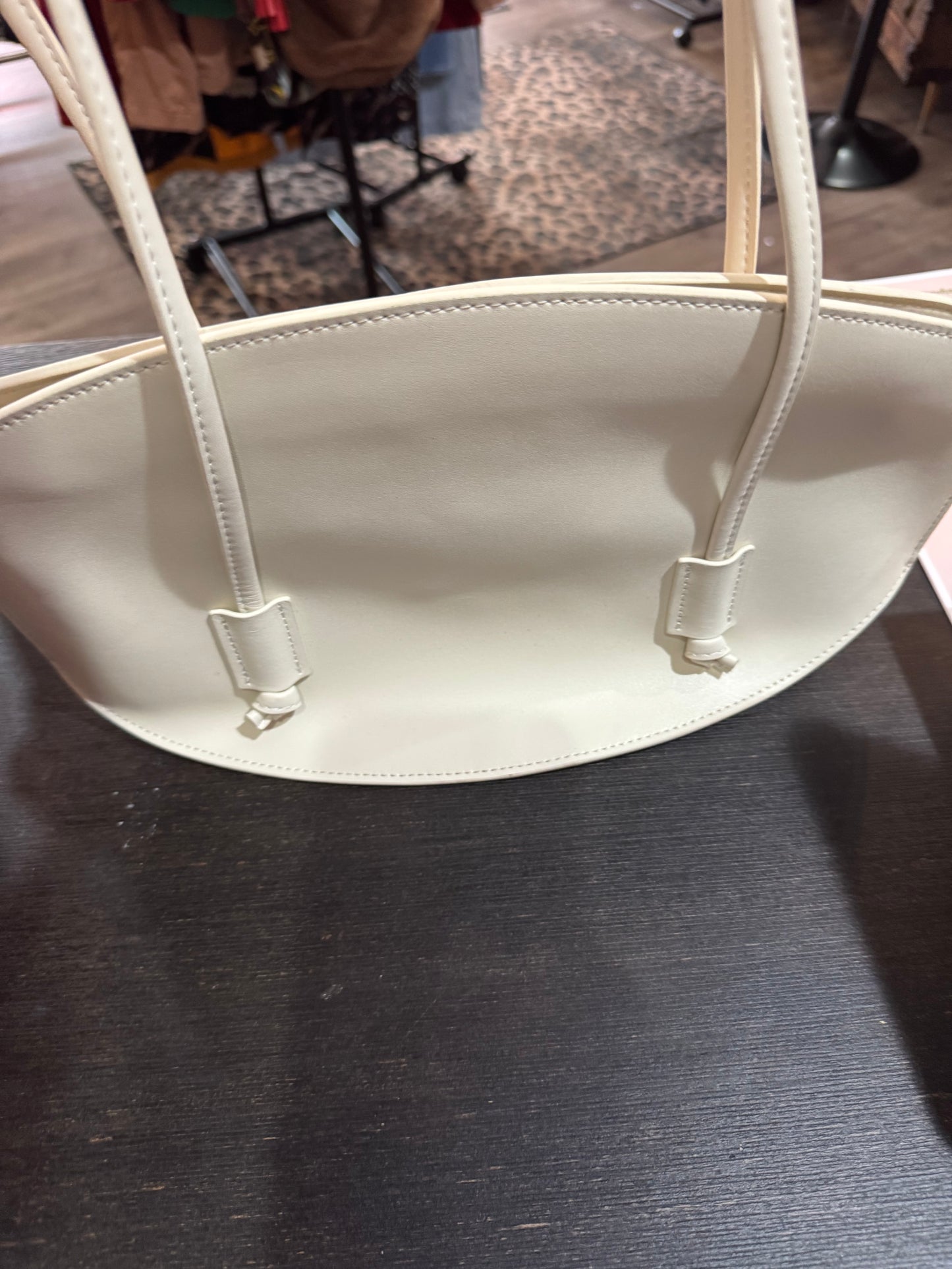 Cream/White Color Shoulder Bag