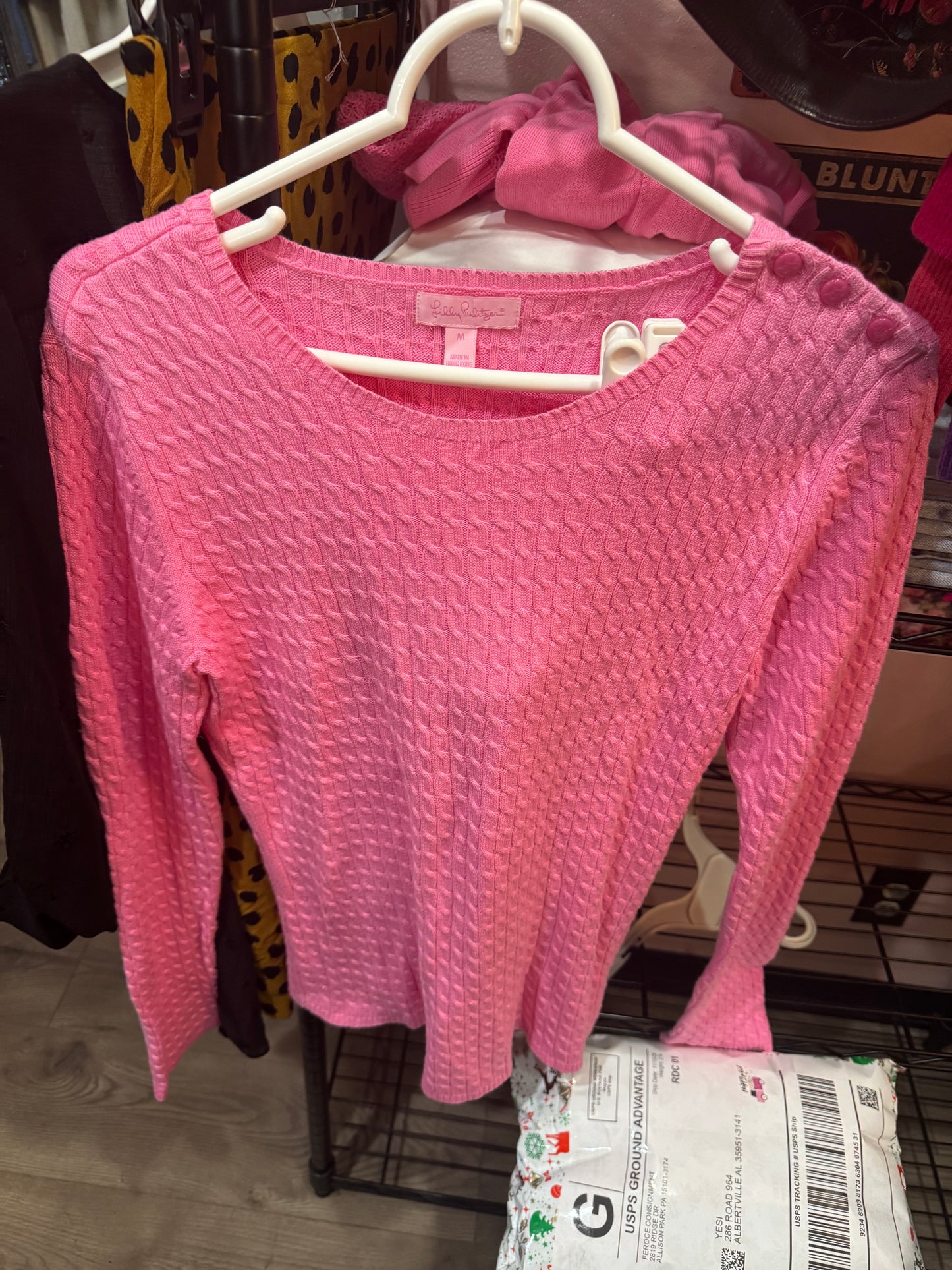 Lily Pulitzer. Size medium. Pink sweater