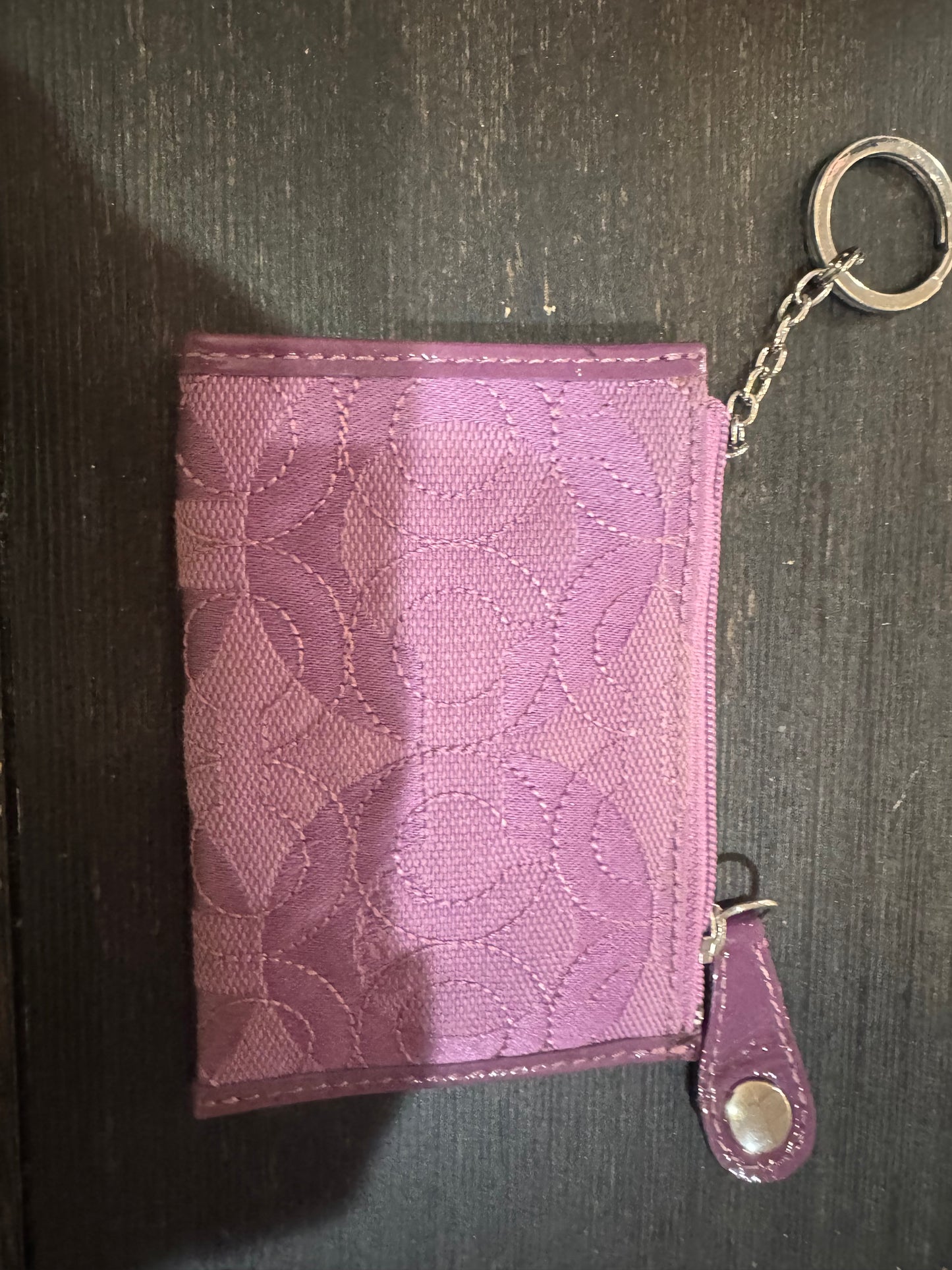 COACH purple color ID Holder