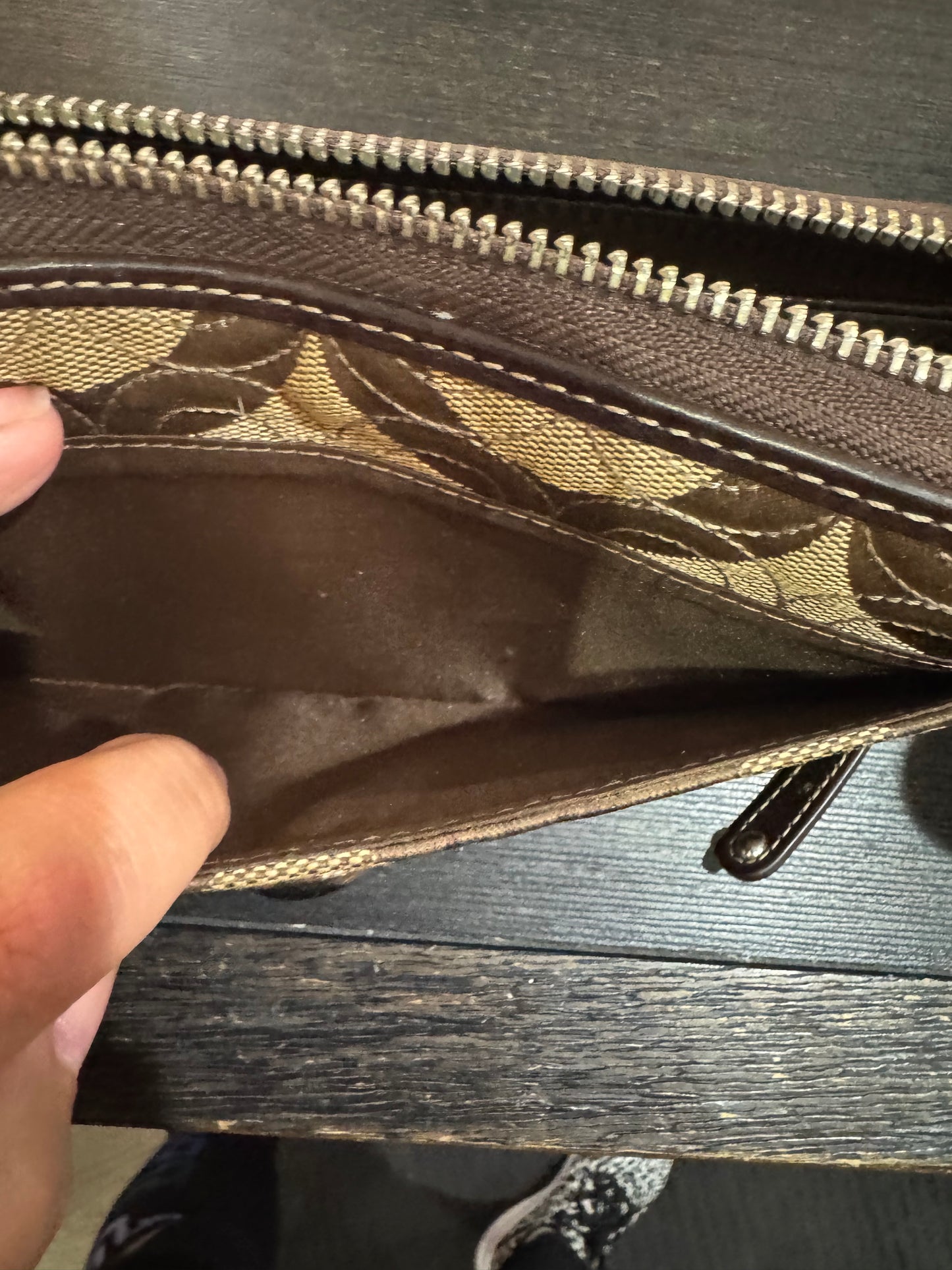 COACH Large Zip Around Wallet