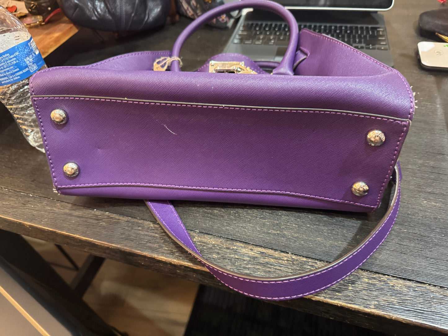 MK Purple Hamilton Satchel