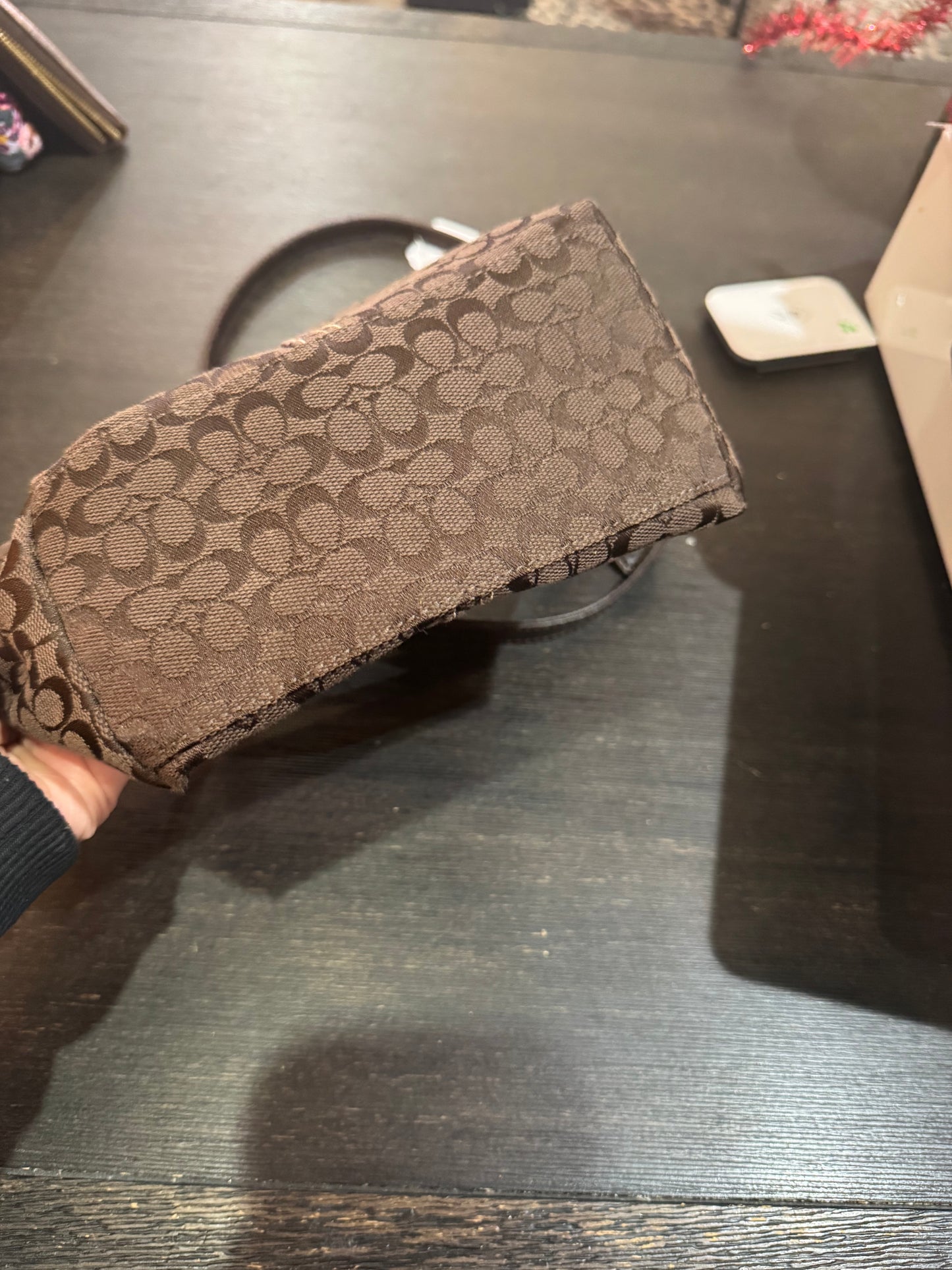 Coach Authentic Brown “Signature C” Small Crossbody