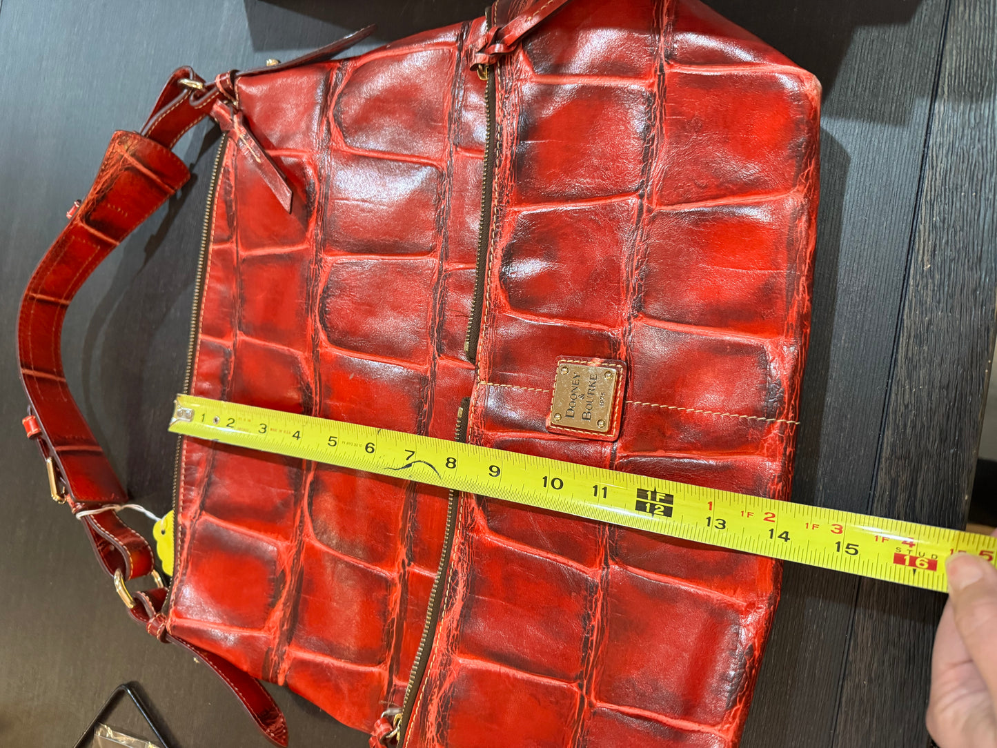 Dooney & Burke red hobo bag