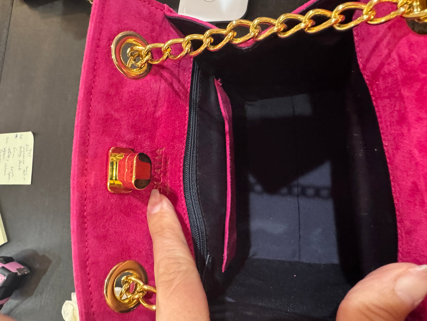 Escada. Vintage pink suede small bag
