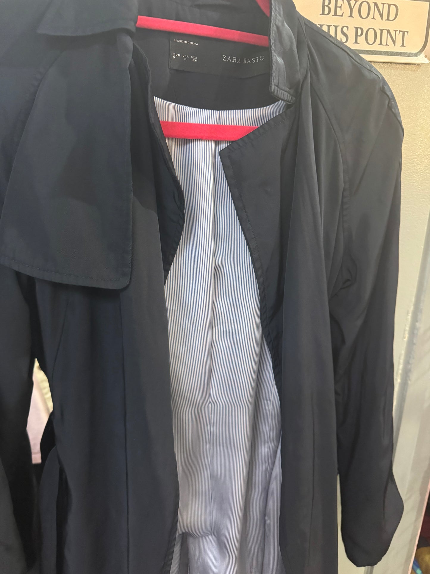 Zara Basic Navy Blue Jacket - Size Small