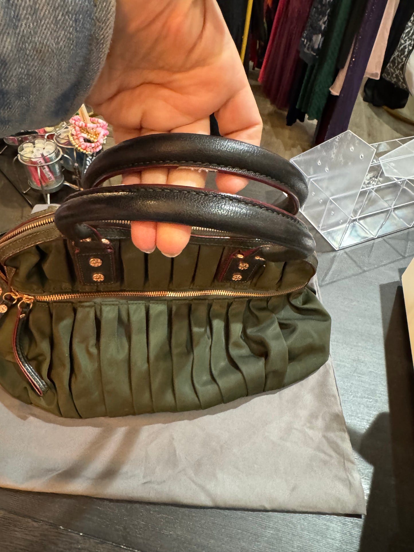 MZ Wallace green handbag