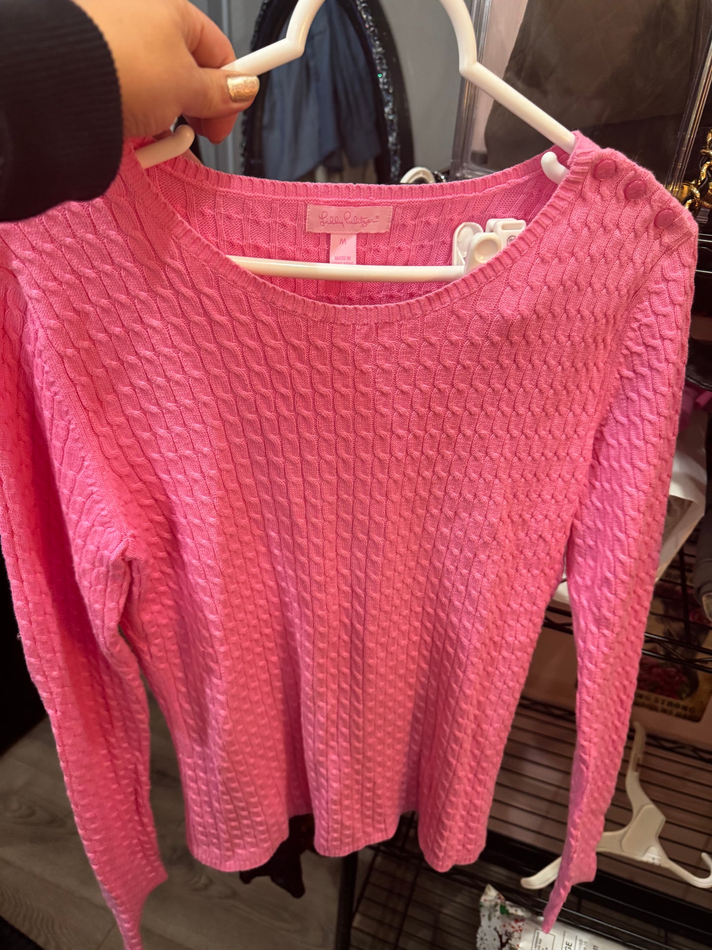 Lily Pulitzer. Size medium. Pink sweater