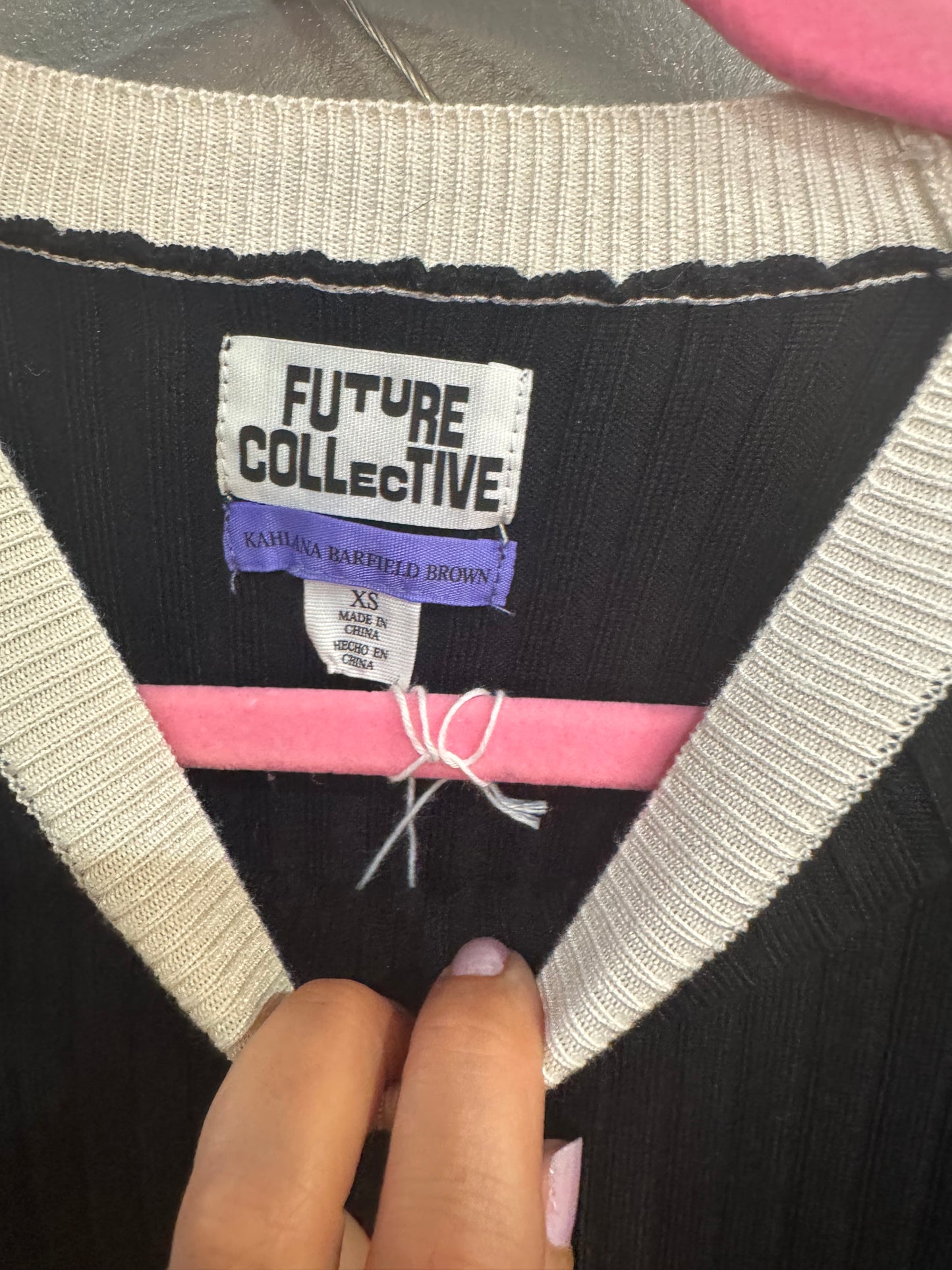 Future Collective Size XS Black and White Dress