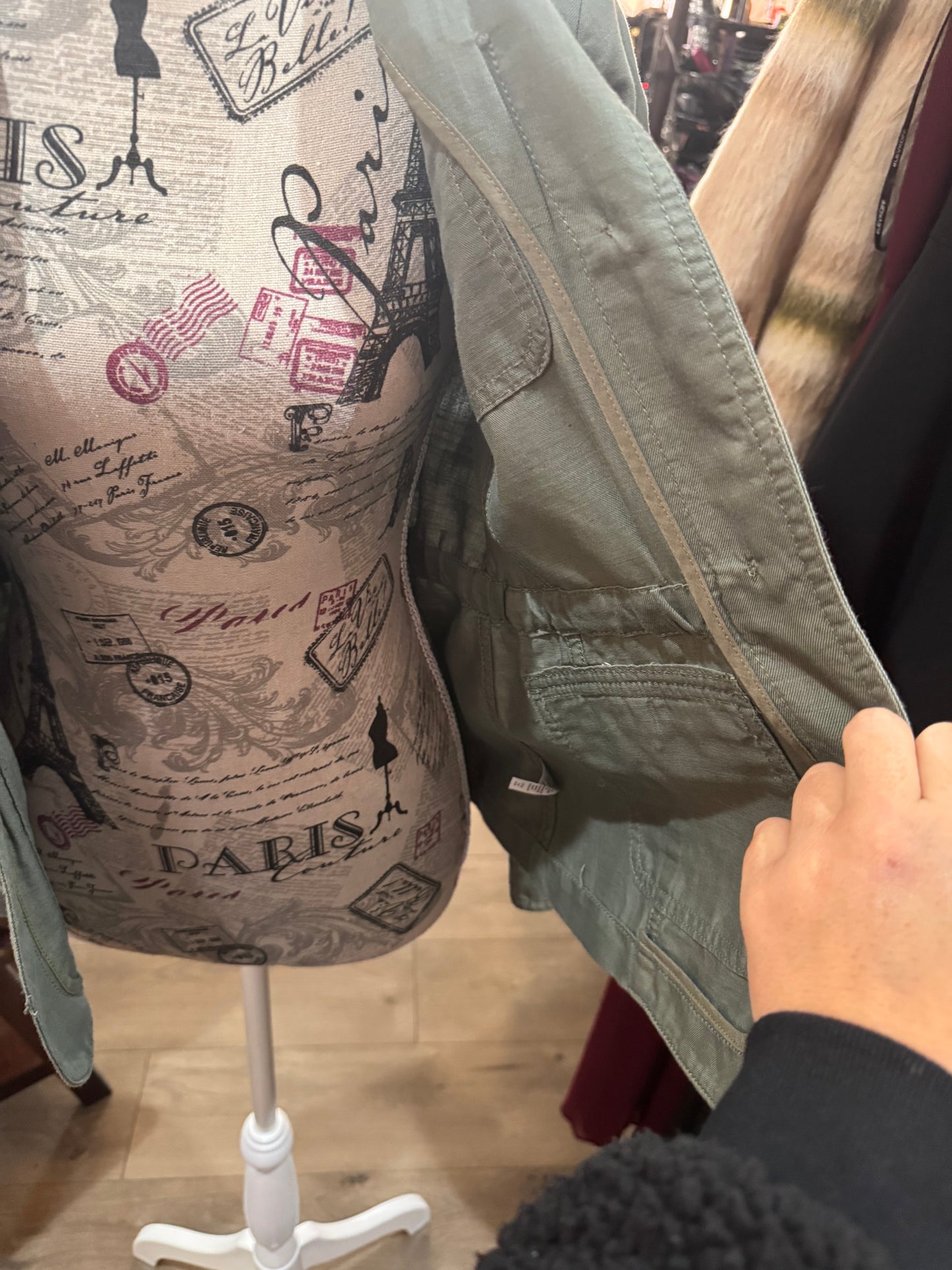 Talbots Green Coat - Button Up Front - Size P