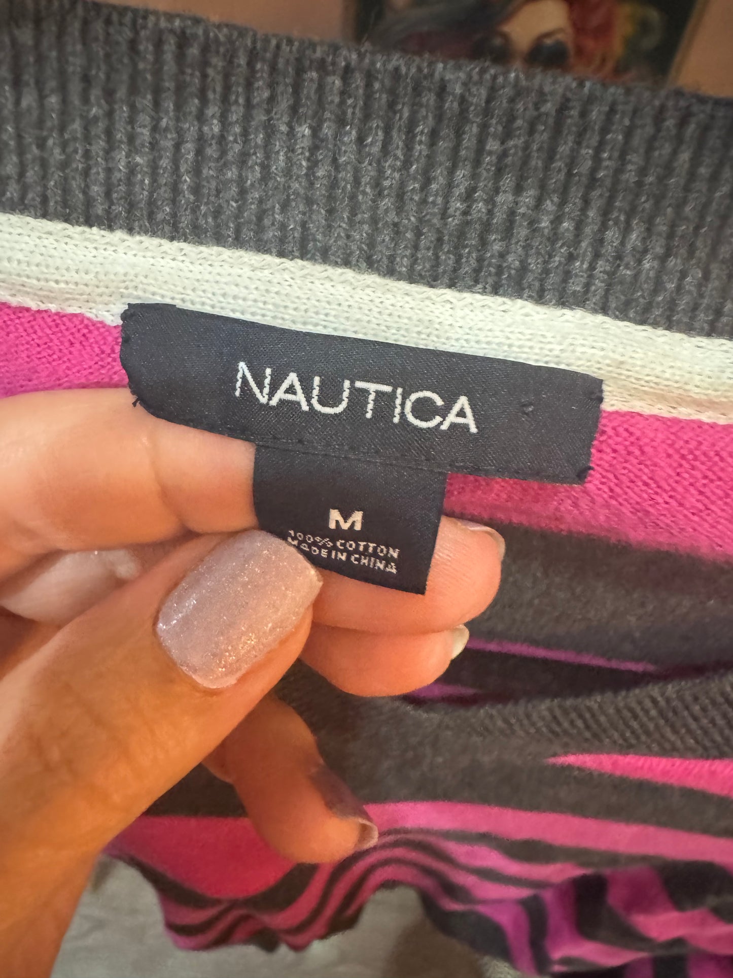 Nautica Brand. Size Medium.  Striped Sweater.