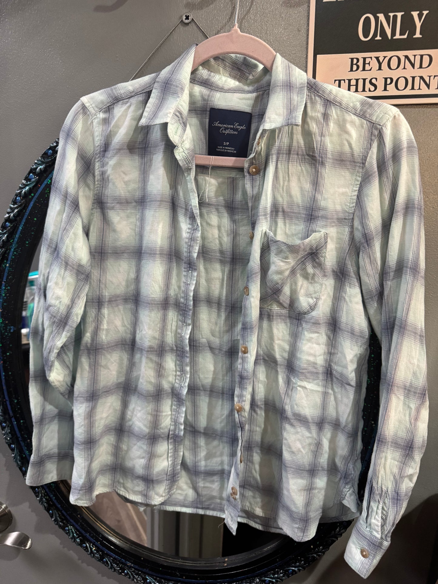 AEO Flannel Button Up size small