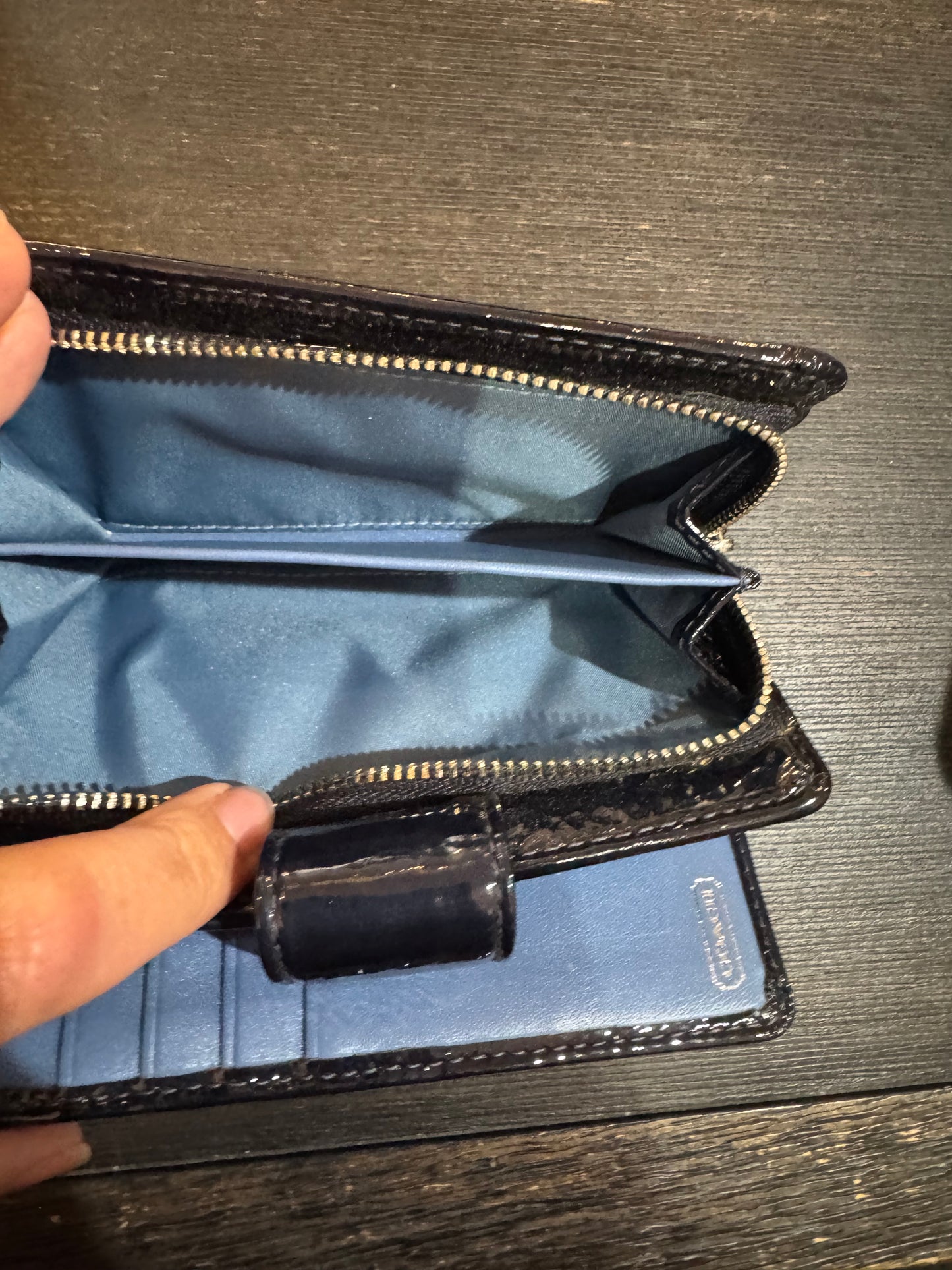 COACH Navy Blue Wallet - PreLoved