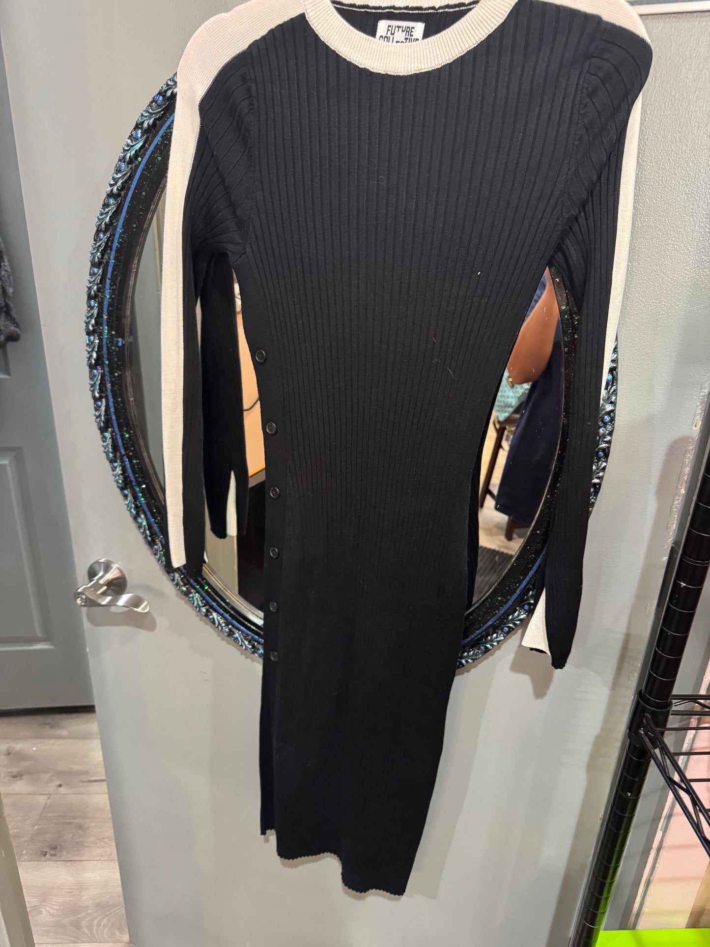 Future Collective Size XS Black and White Dress