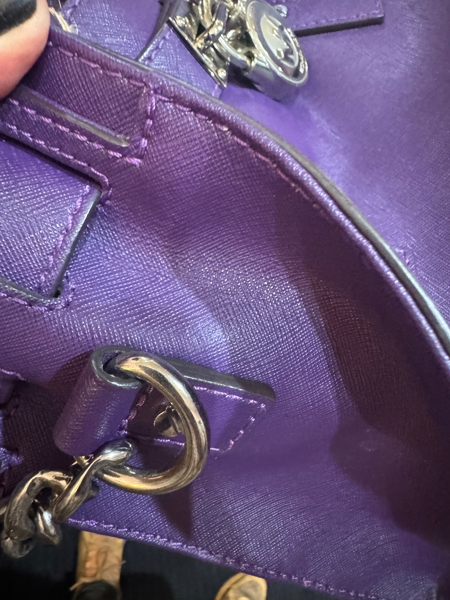 MK Purple Hamilton Satchel