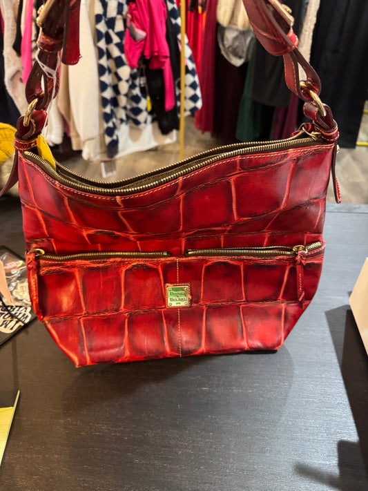 Dooney & Burke red hobo bag