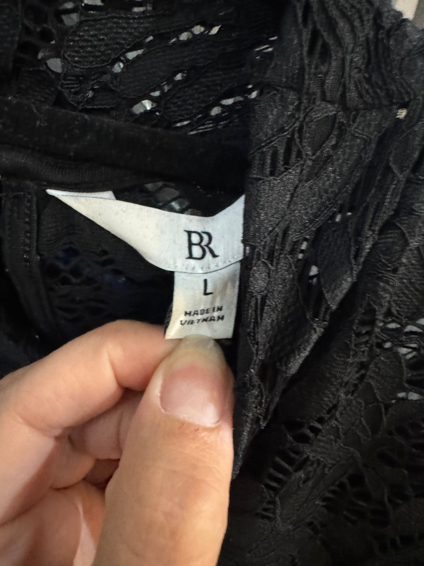 Long Dress - Black - Size Large - Banana Republic