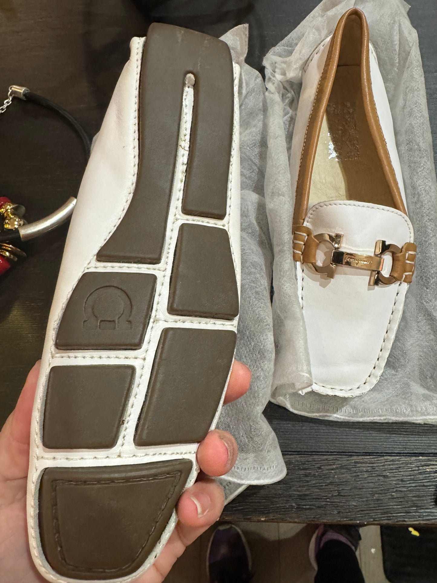 New! White loafers shoe. Size 6.5