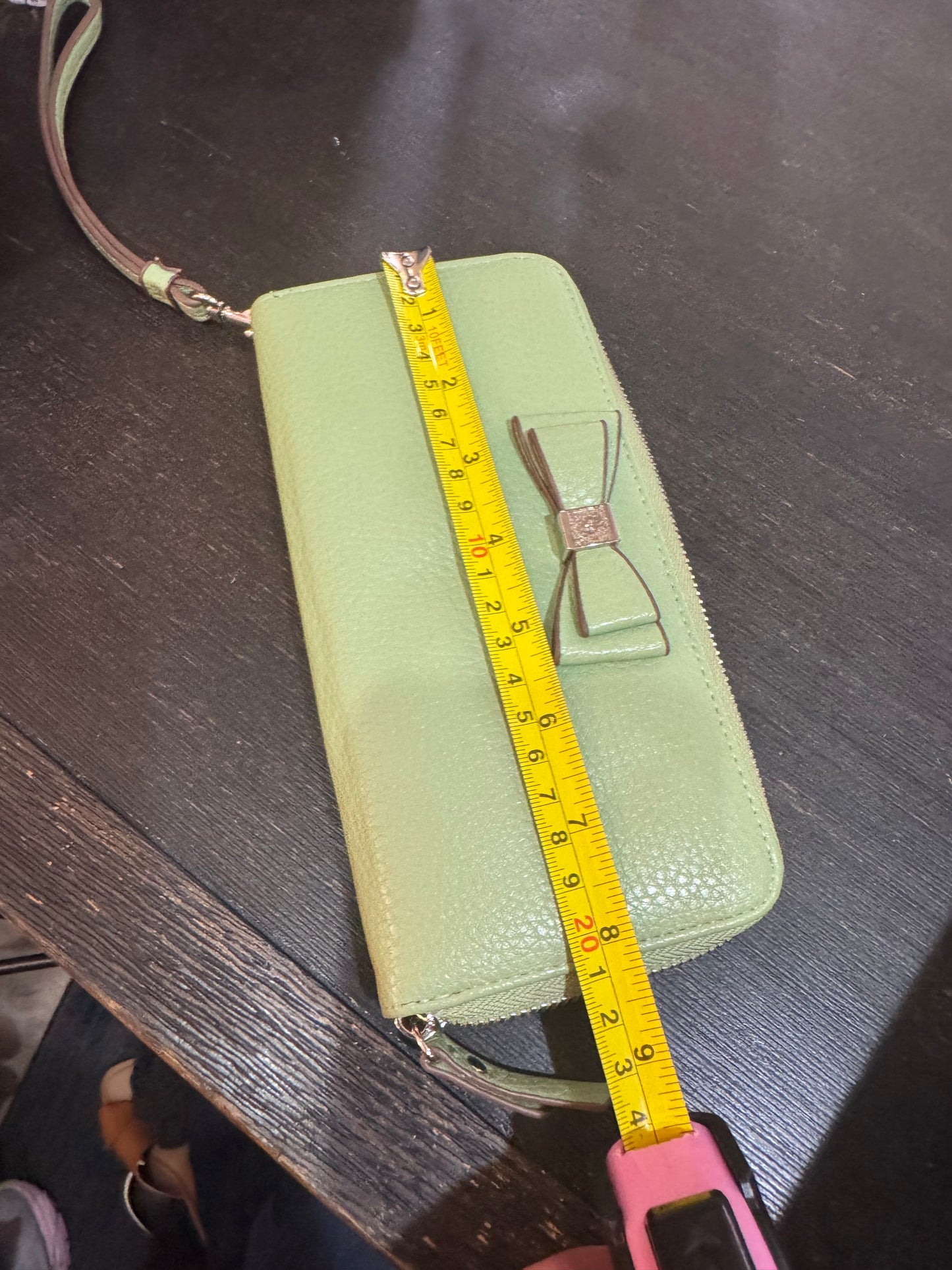 Light Green Zipper Long Wallet