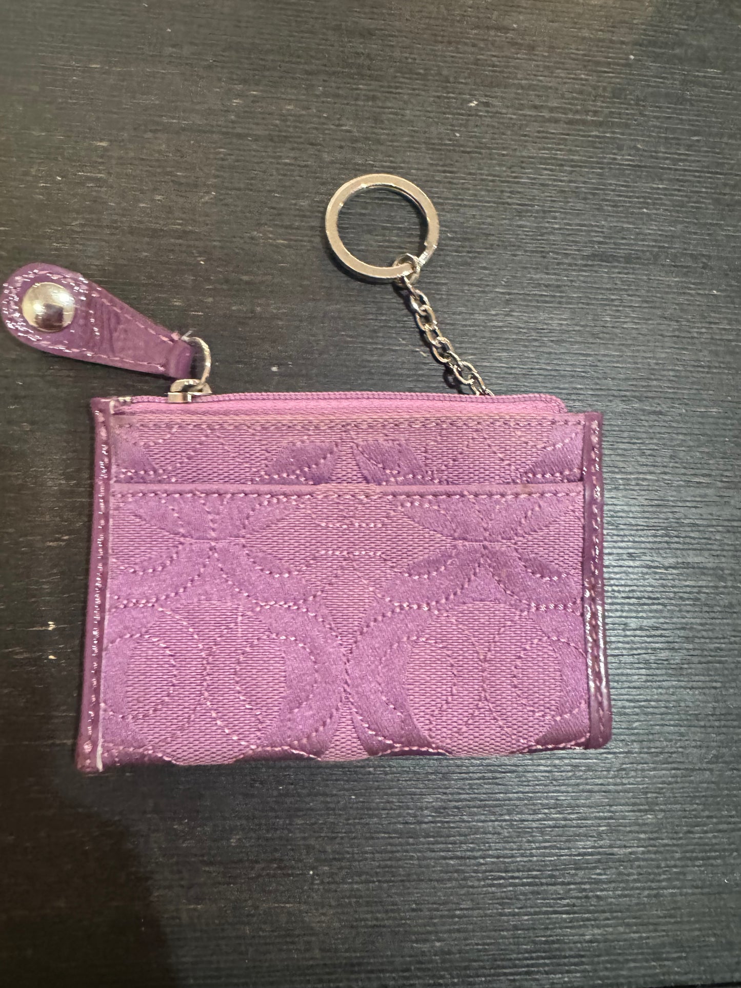 COACH purple color ID Holder