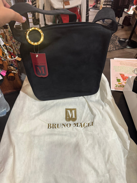 Bruno Maglo  - Large Black Suede Hobo Bag