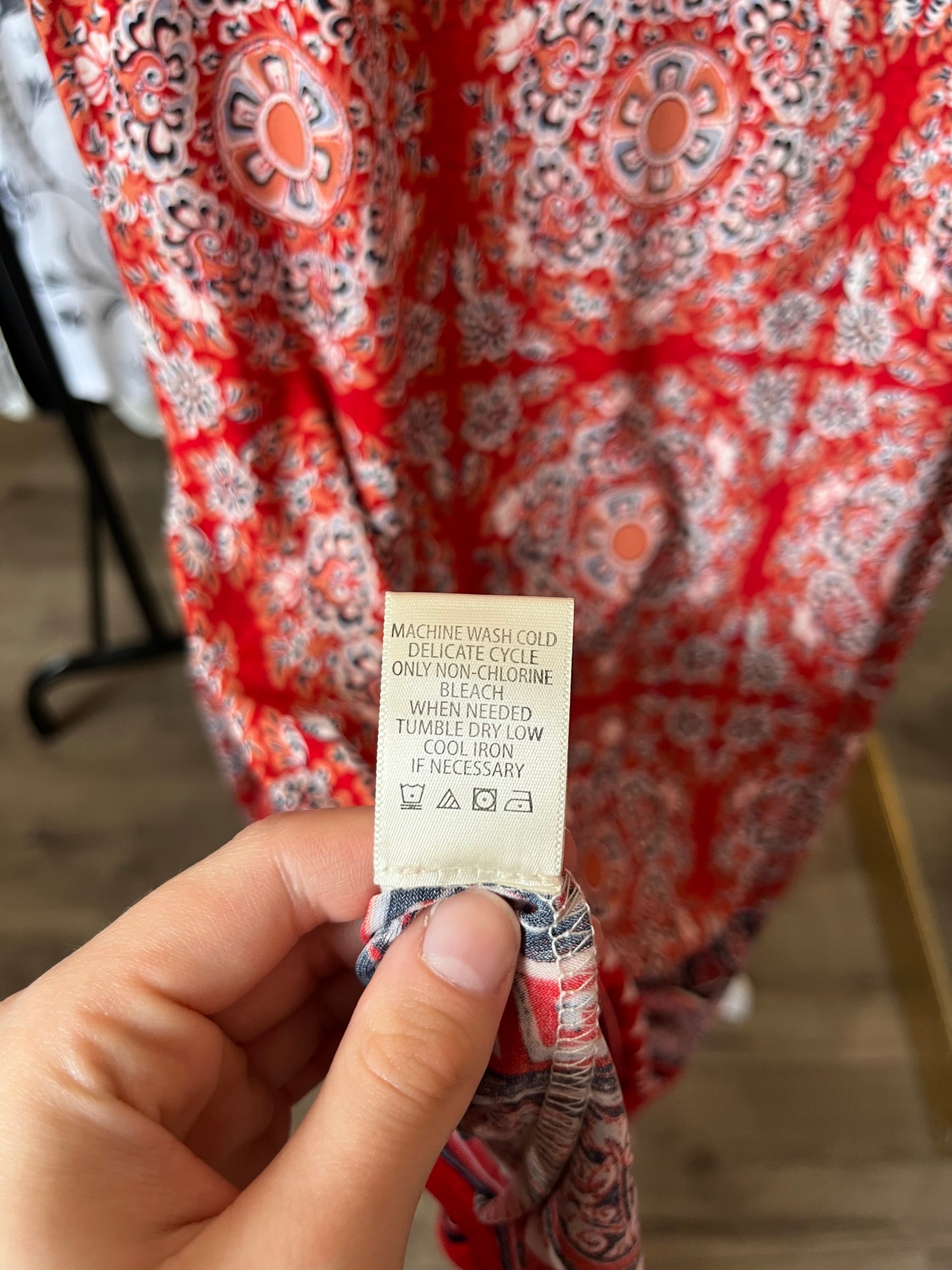 Max studio red mixed print dress