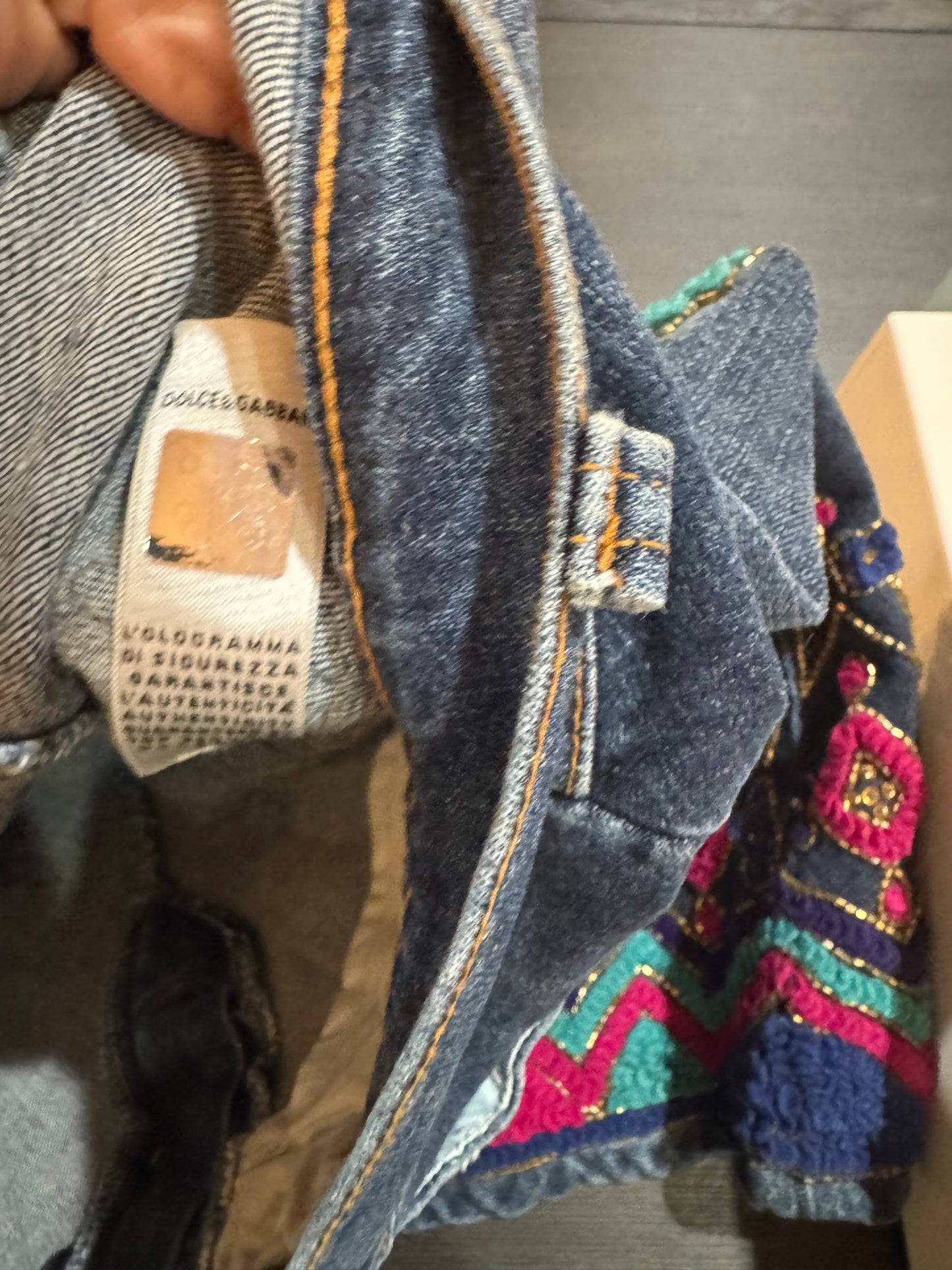 Dolce & Gabbana Vintage Denim Pencil Skirt