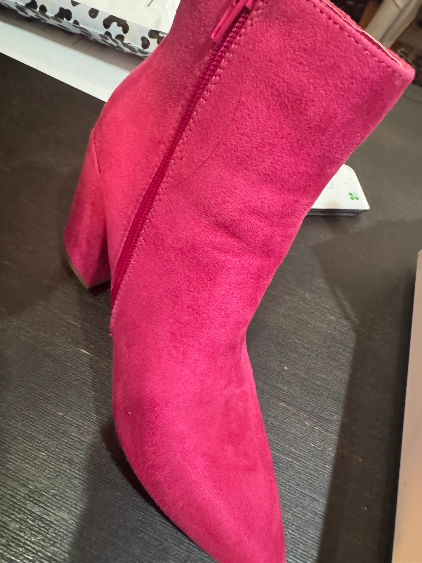 SUGAR - Pink Suede Looking Boot - Very Little Wear - Size 6.5