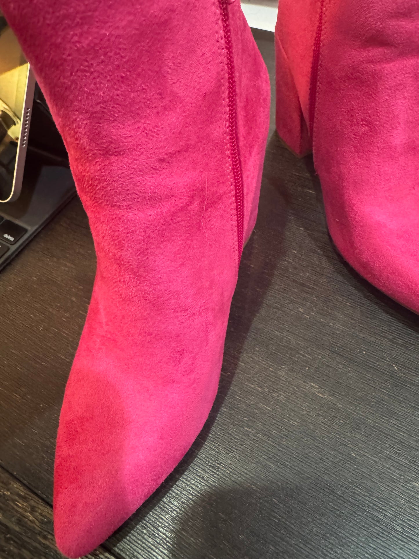 SUGAR - Pink Suede Looking Boot - Very Little Wear - Size 6.5