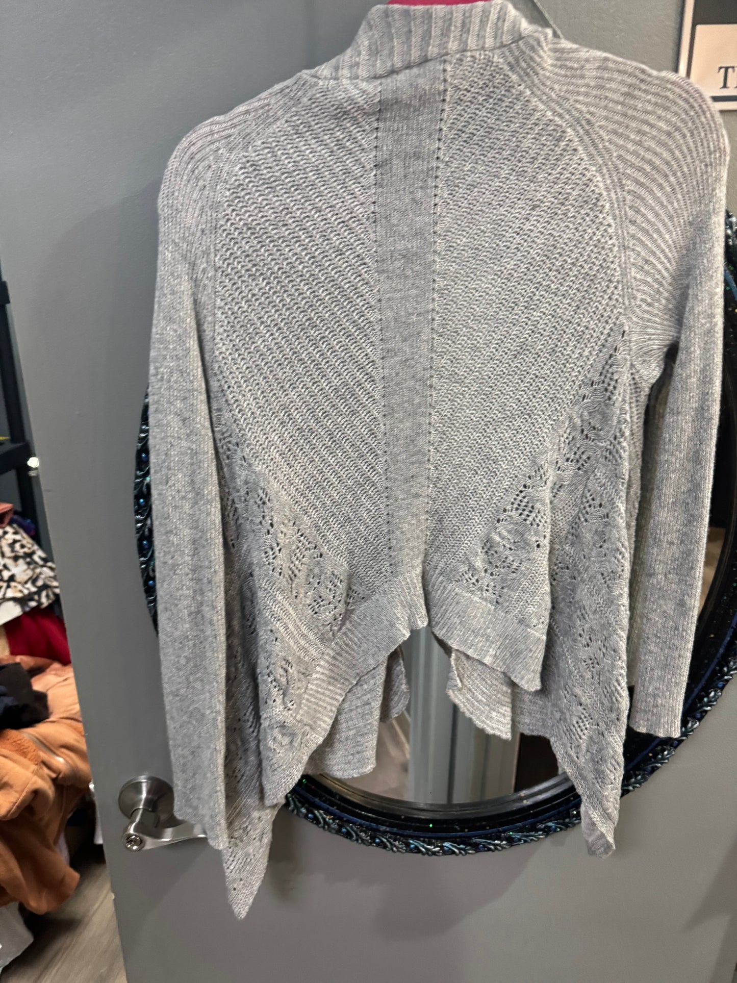 Moth Brand Gray Sweater Cardigan - Open Front - Size Small