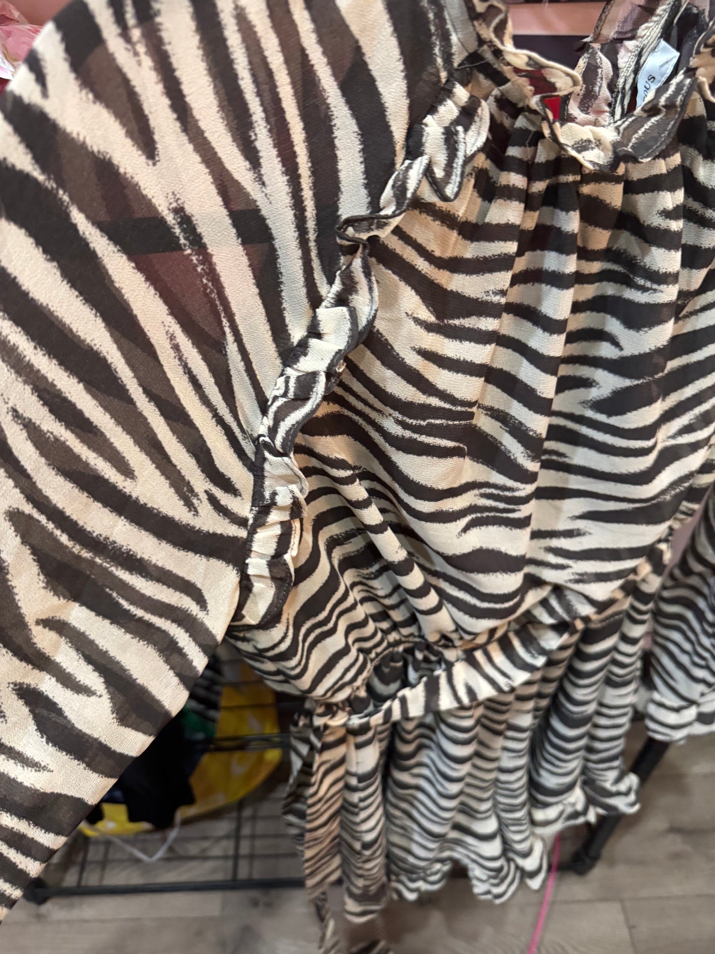 Cute Dress - Black and White print - Size Small