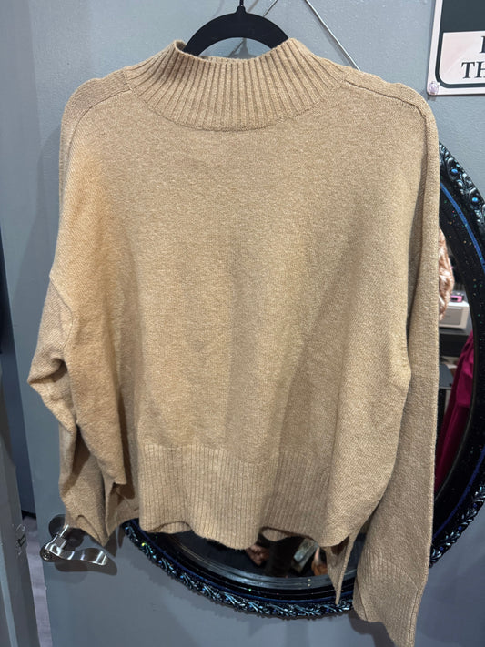 LOFT Camel Color Sweater - Size XS - Mock Turtleneck