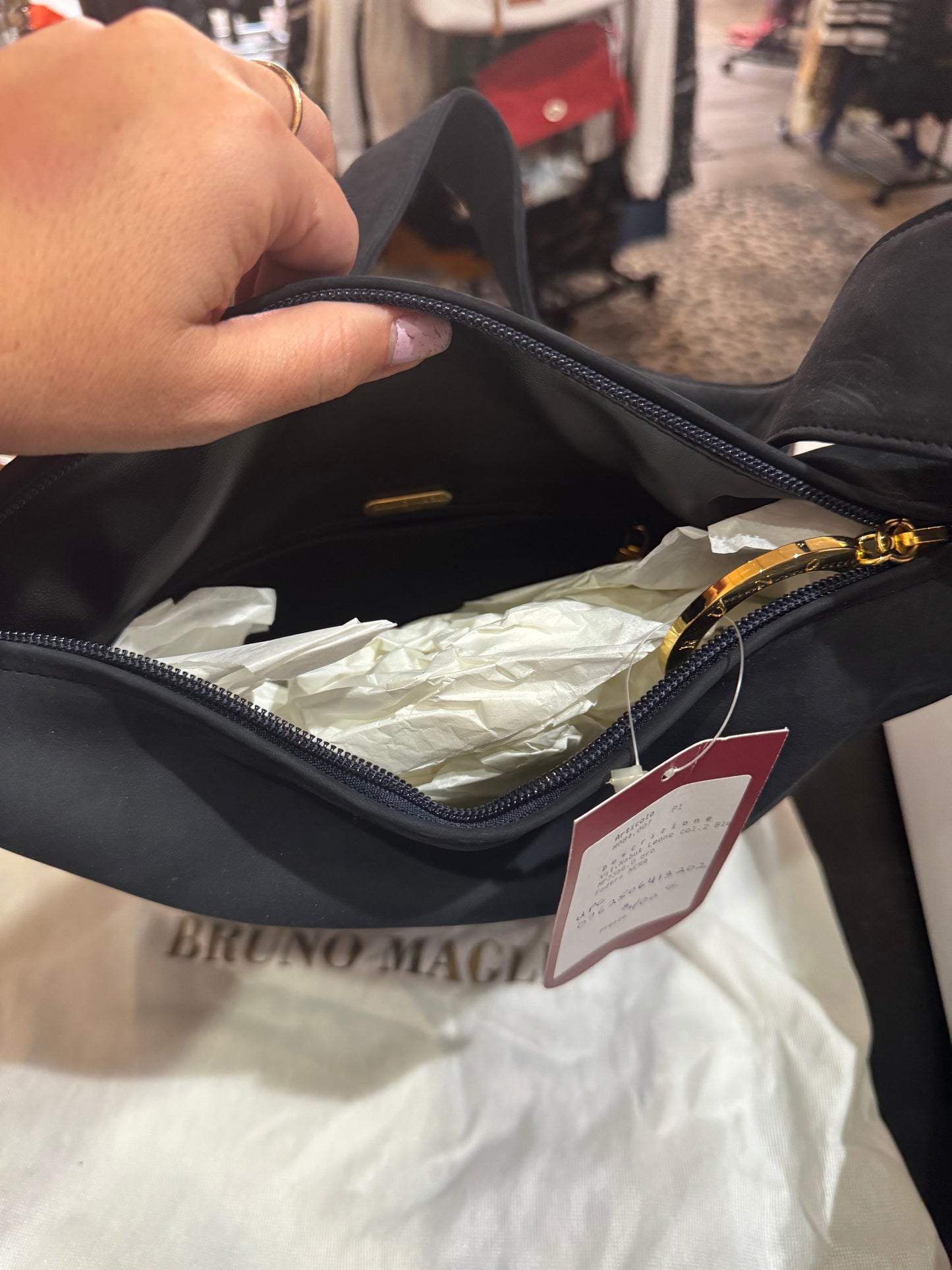 Bruno Maglo  - Large Black Suede Hobo Bag