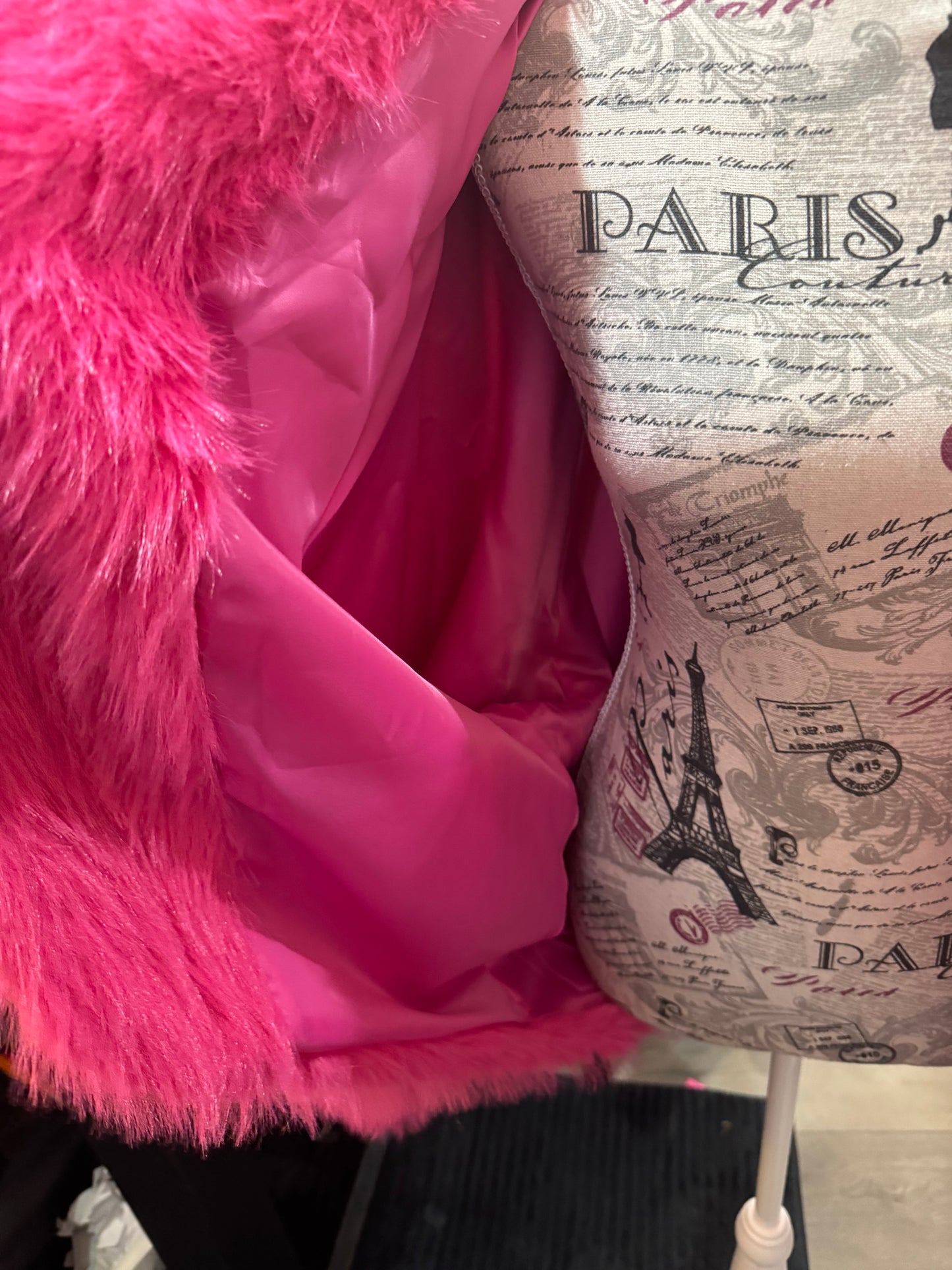 Laseti Brand - Size Medium Faux Fur Pink Hooded Jacket